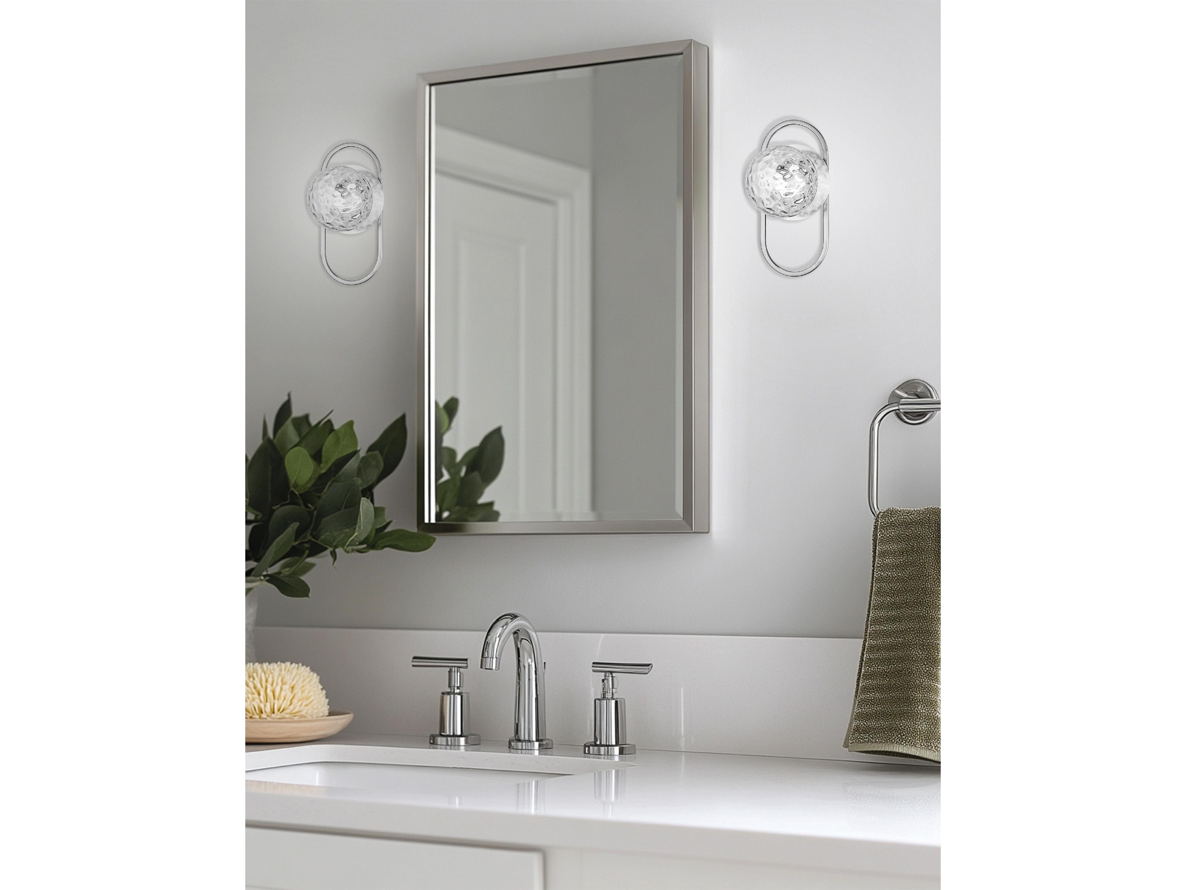 Dainolite Burlat 1-Light Polished Chrome Wall Sconce
