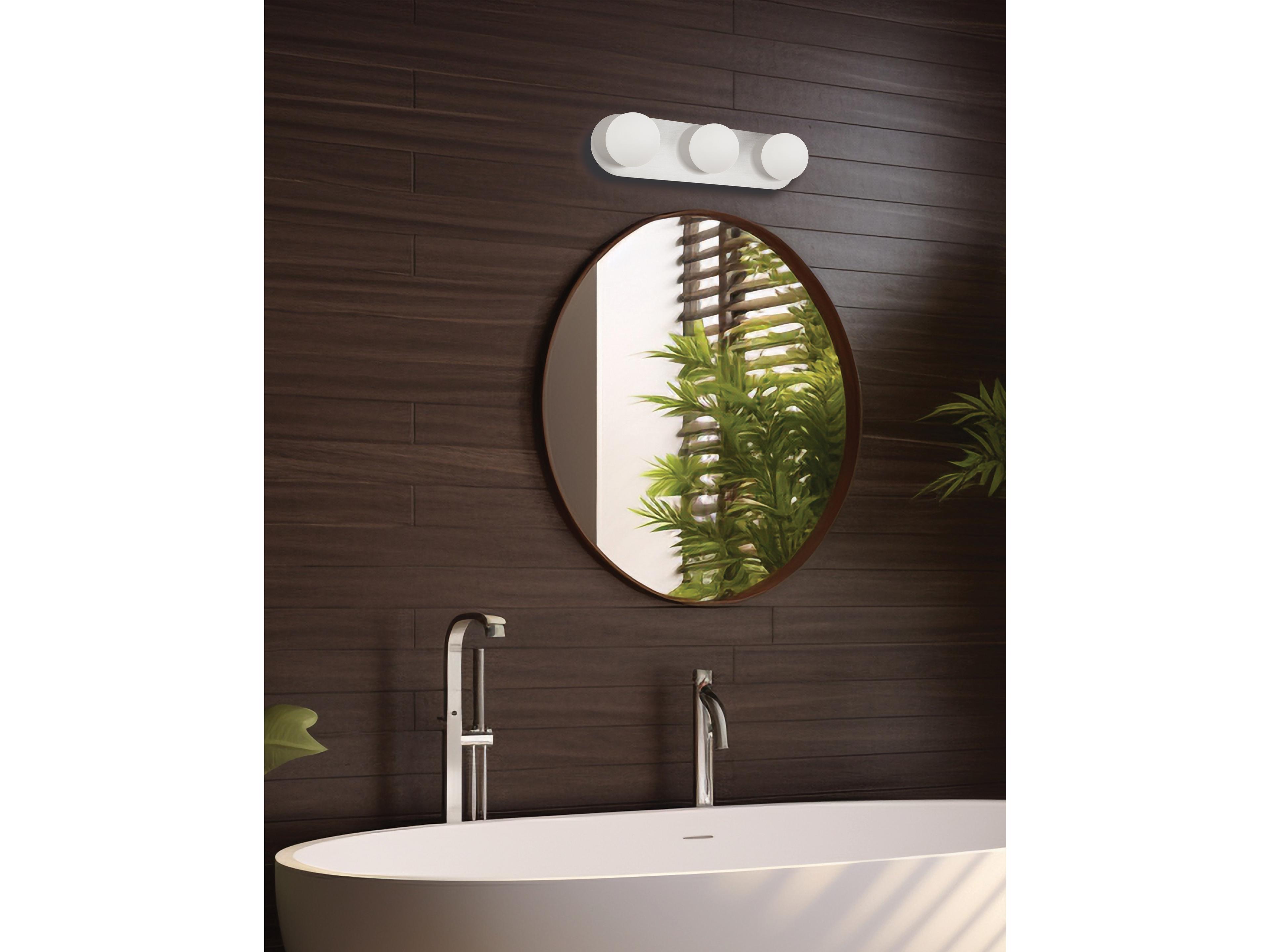 Dainolite Burlat 3-Light Polished Chrome Vanity Light