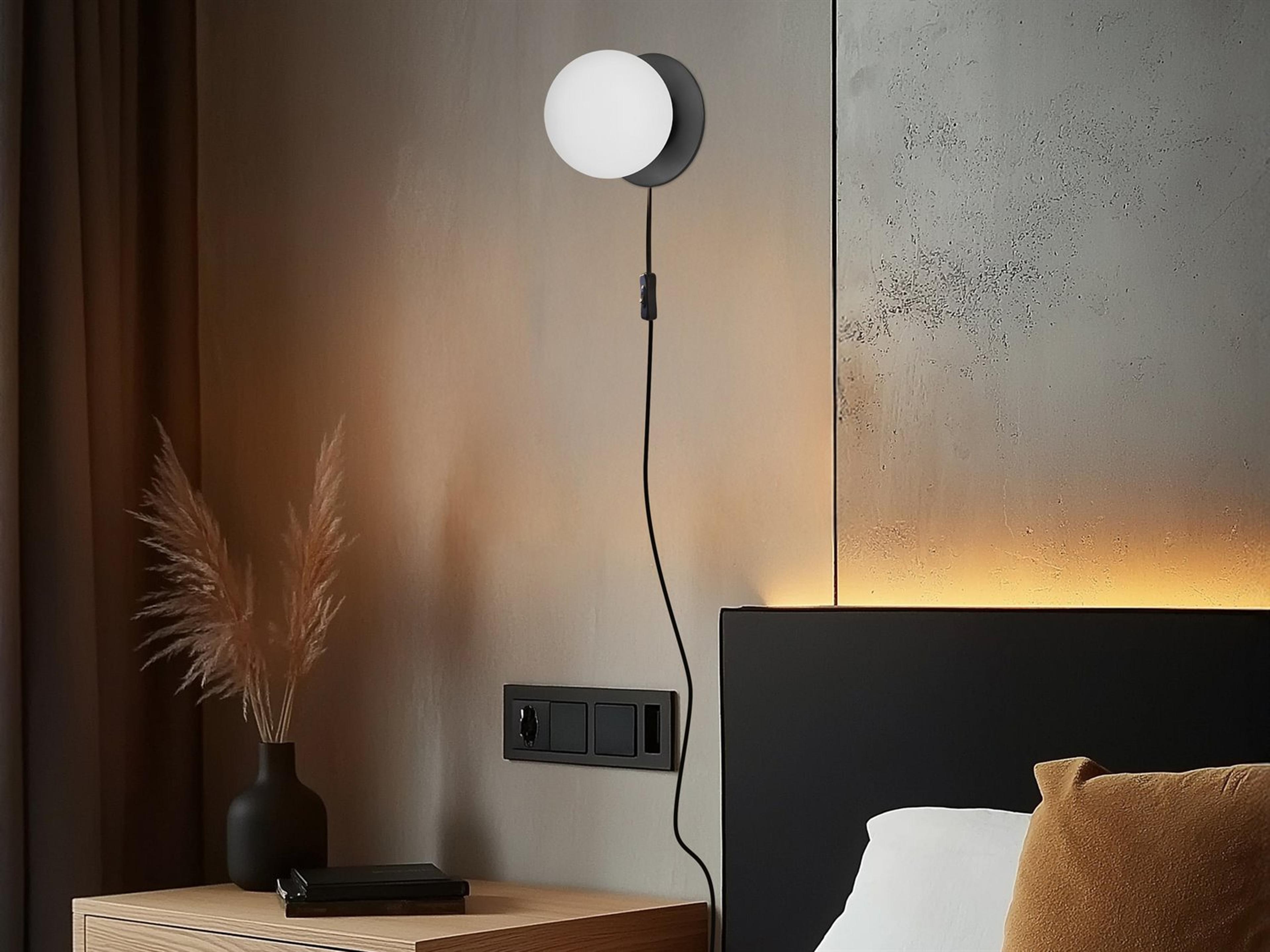 Dainolite Burlat 1-Light Matte Black Wall Sconce