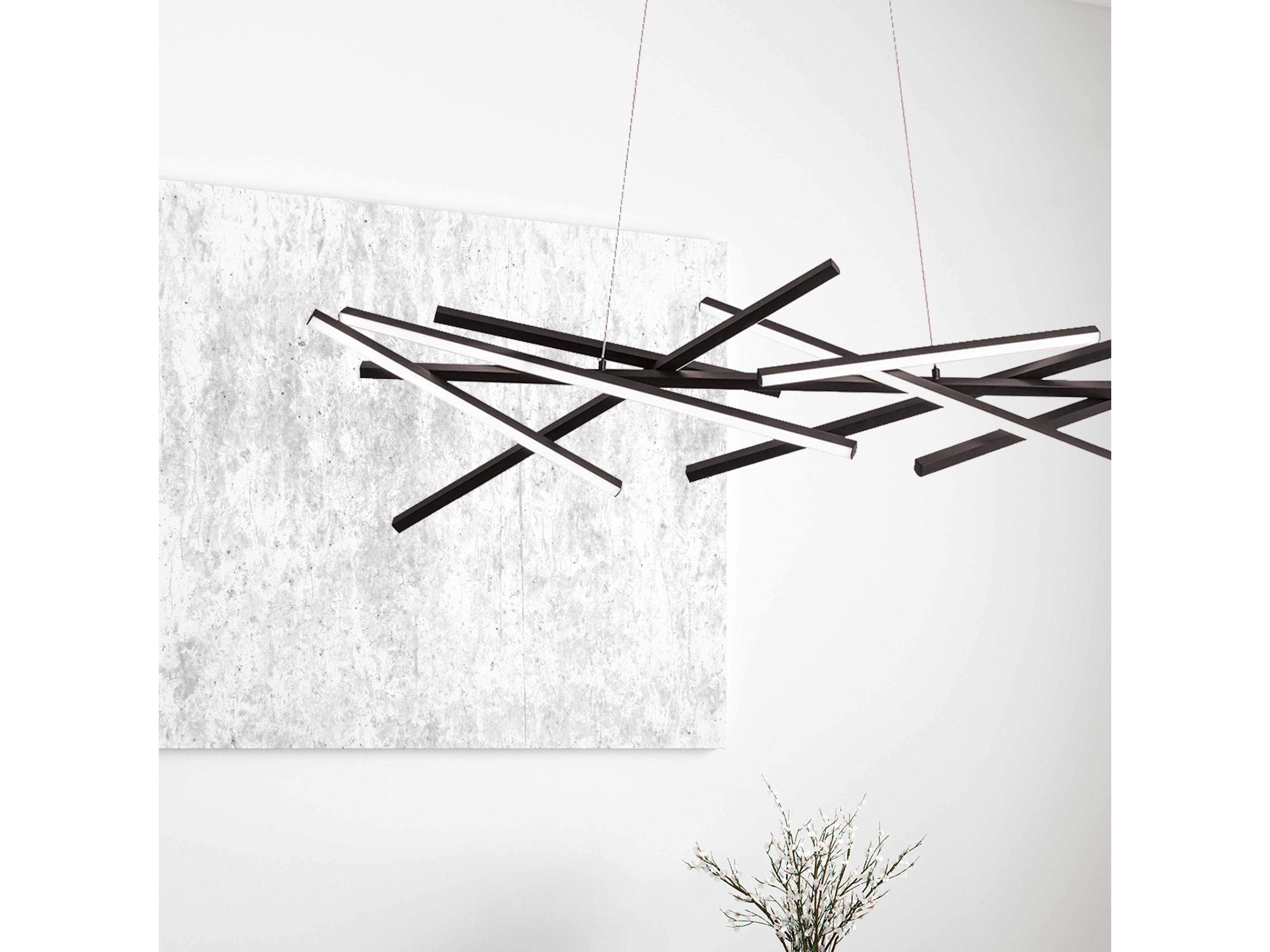 Dainolite Carly 1-Light Matte Black Linear Island Pendant