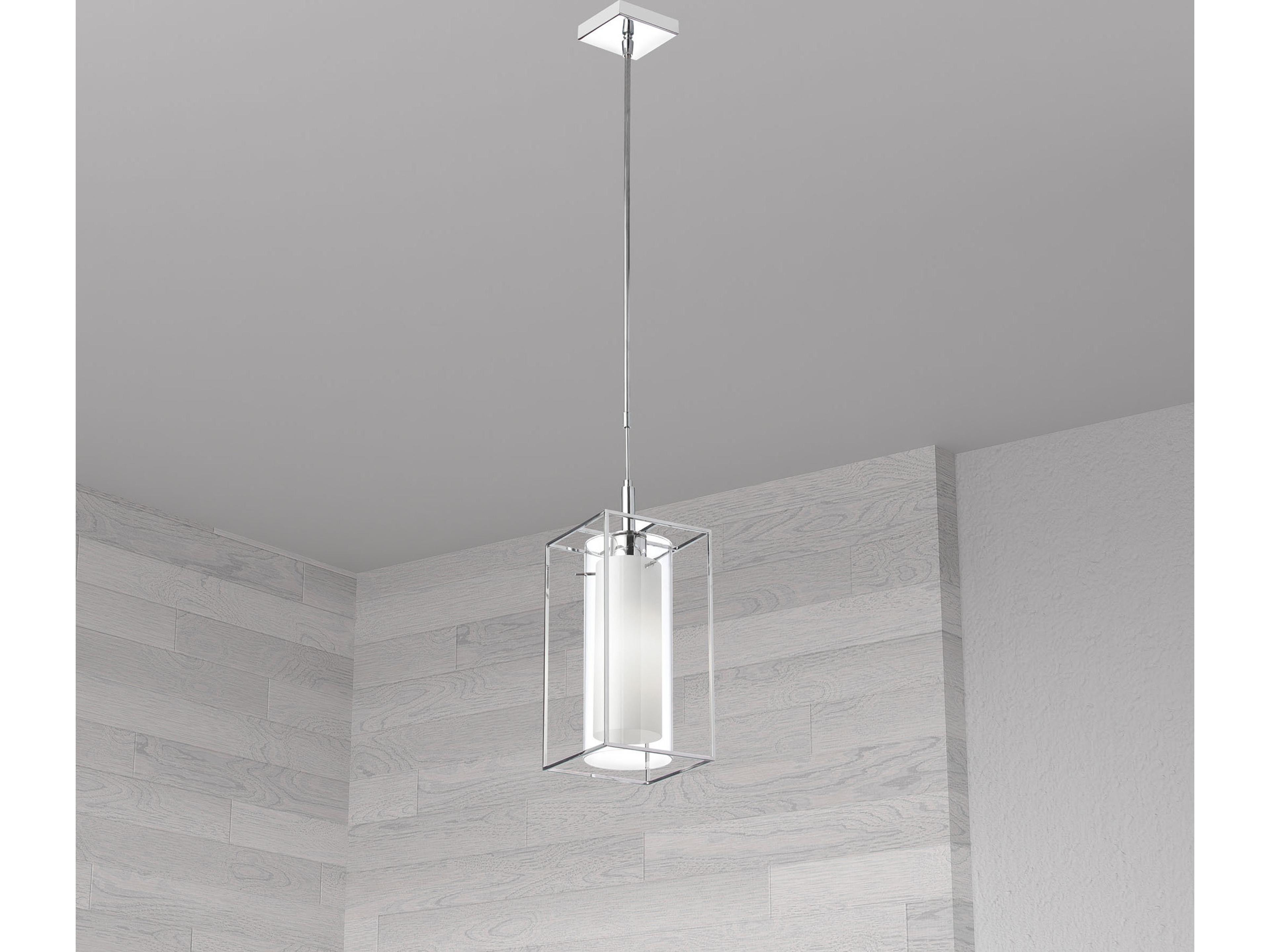 Dainolite Cubo 1-Light Polished Chrome Geometric Mini Pendant