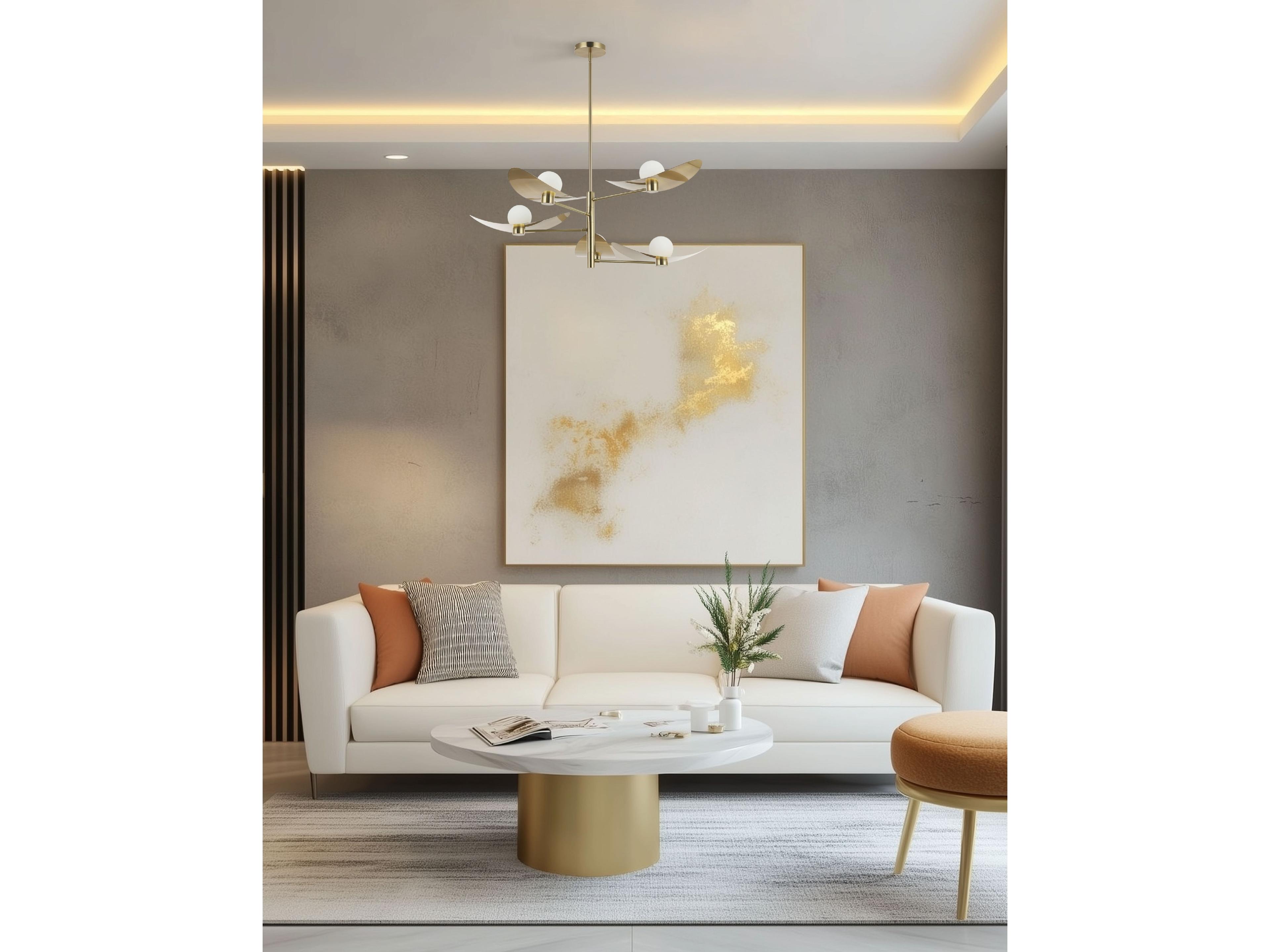 Dainolite Christobel 5-Light Aged Brass Chandelier