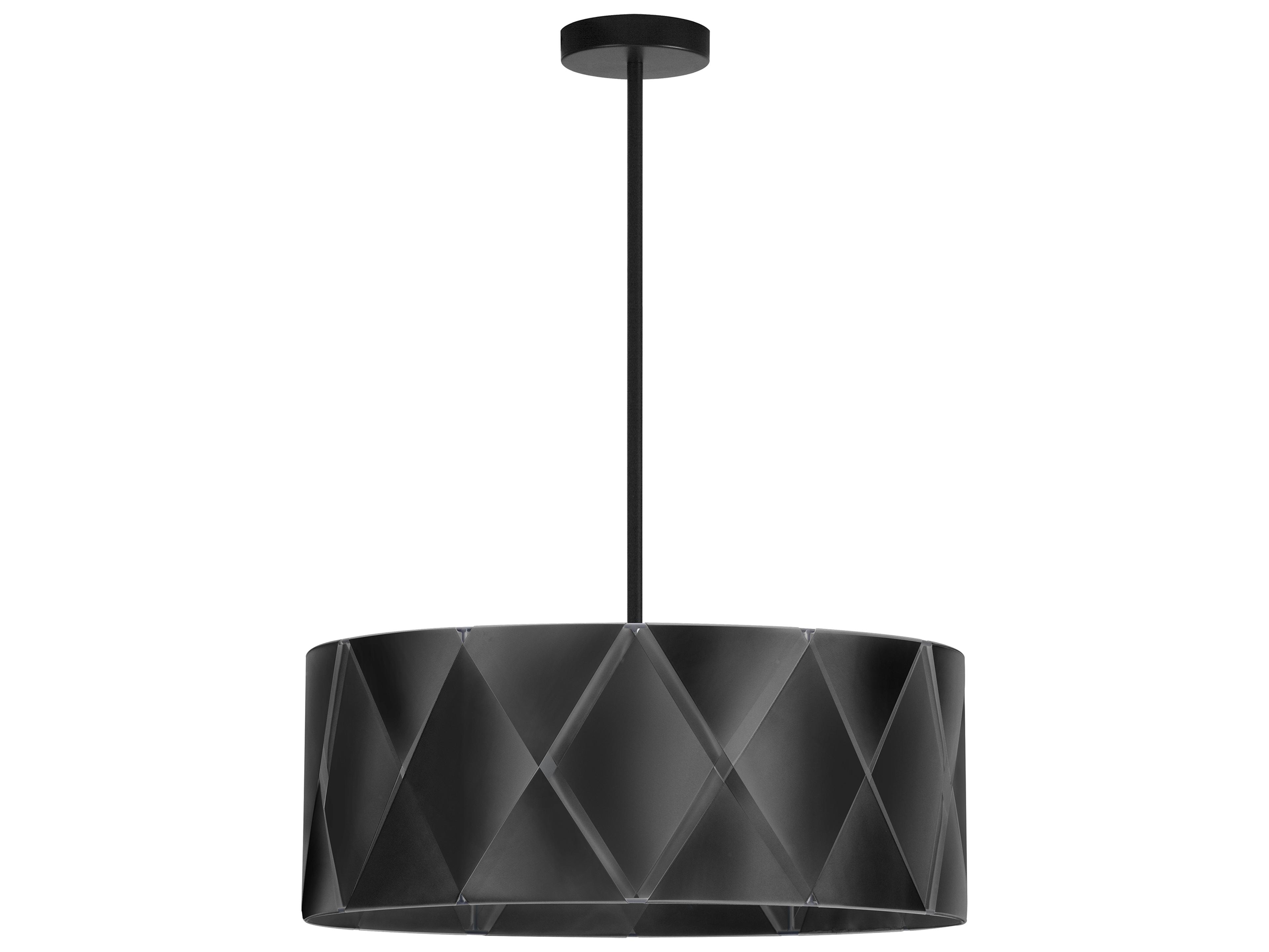 Cardano 4-Light Matte Black Drum Chandelier