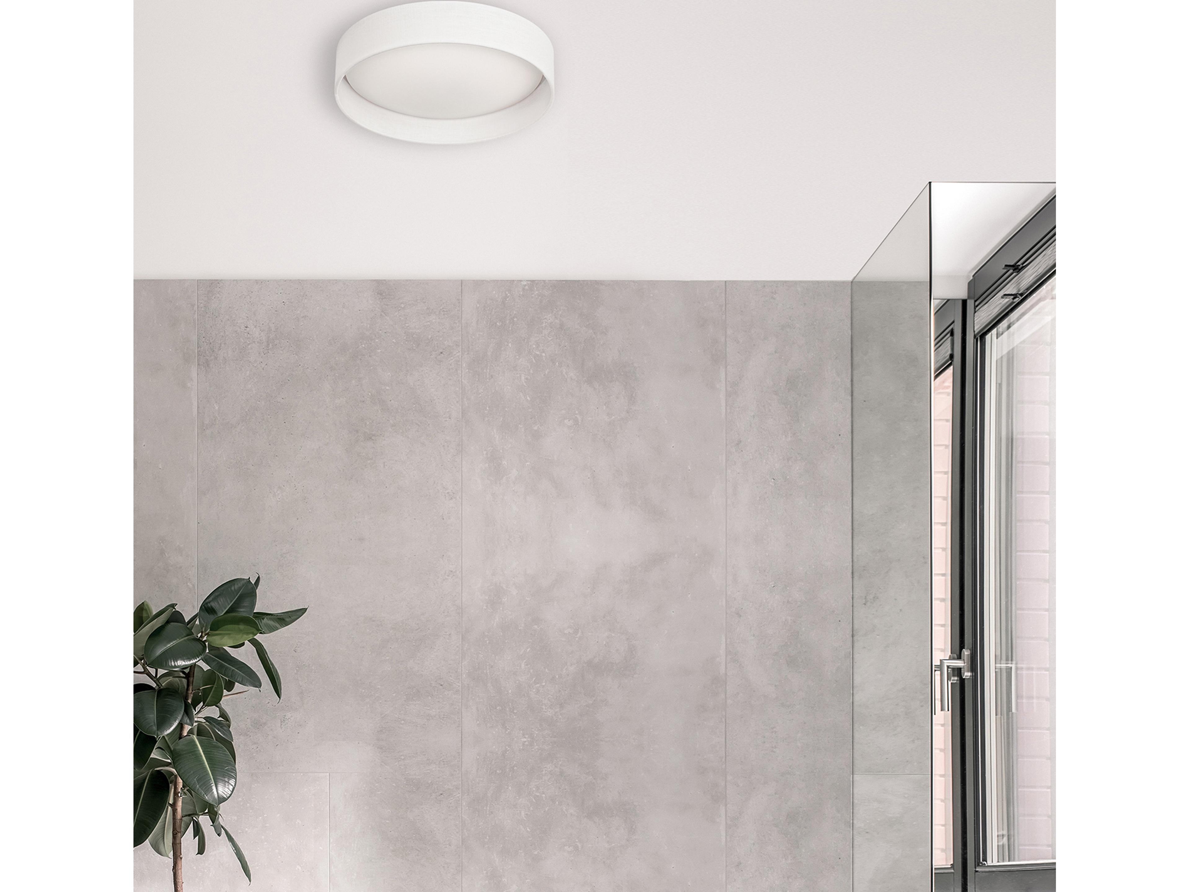 Dainolite Corinne 1-Light Ivory White Drum Flush Mount