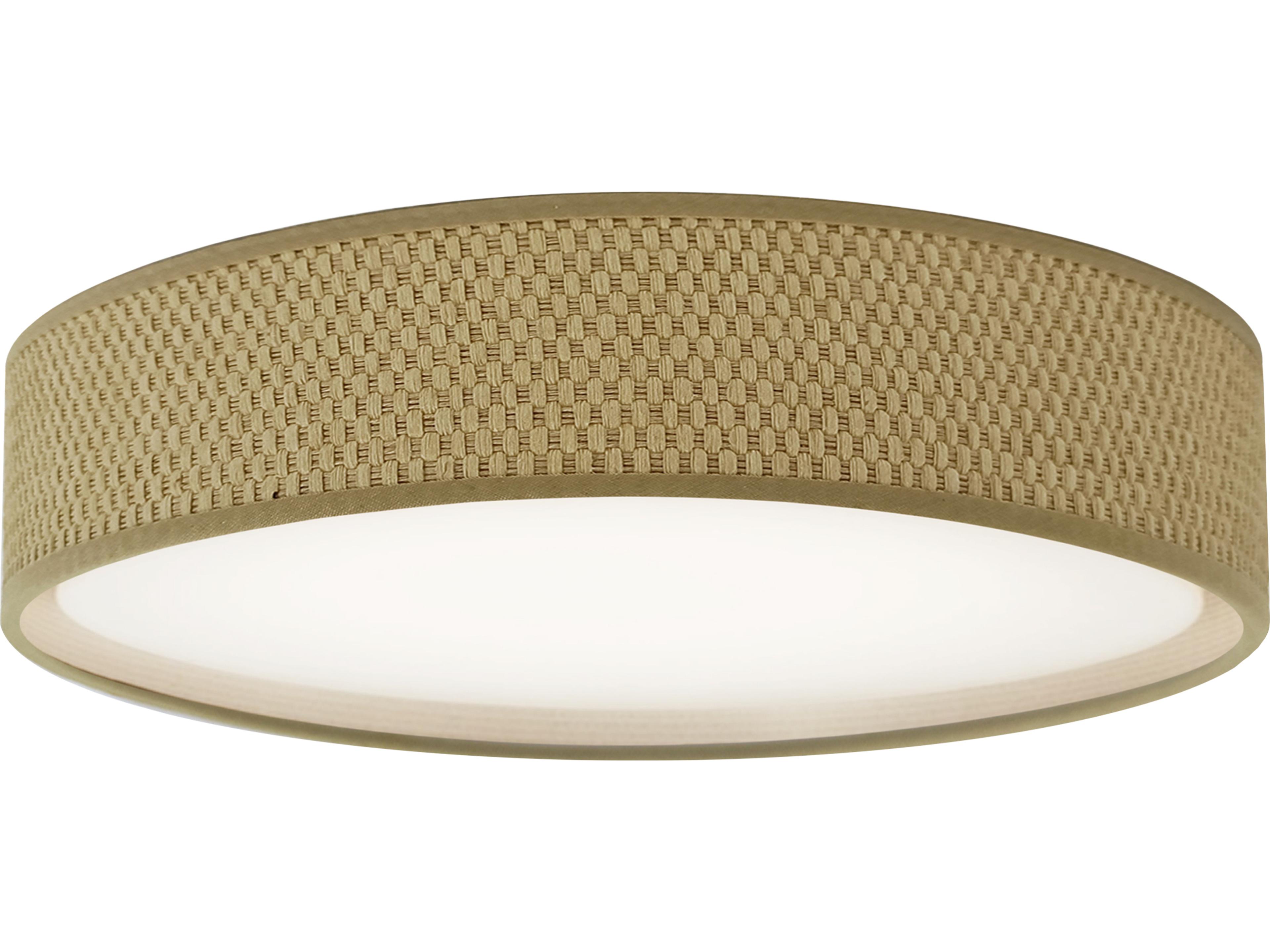 Corinne 1-Light Natural Brown Drum Flush Mount