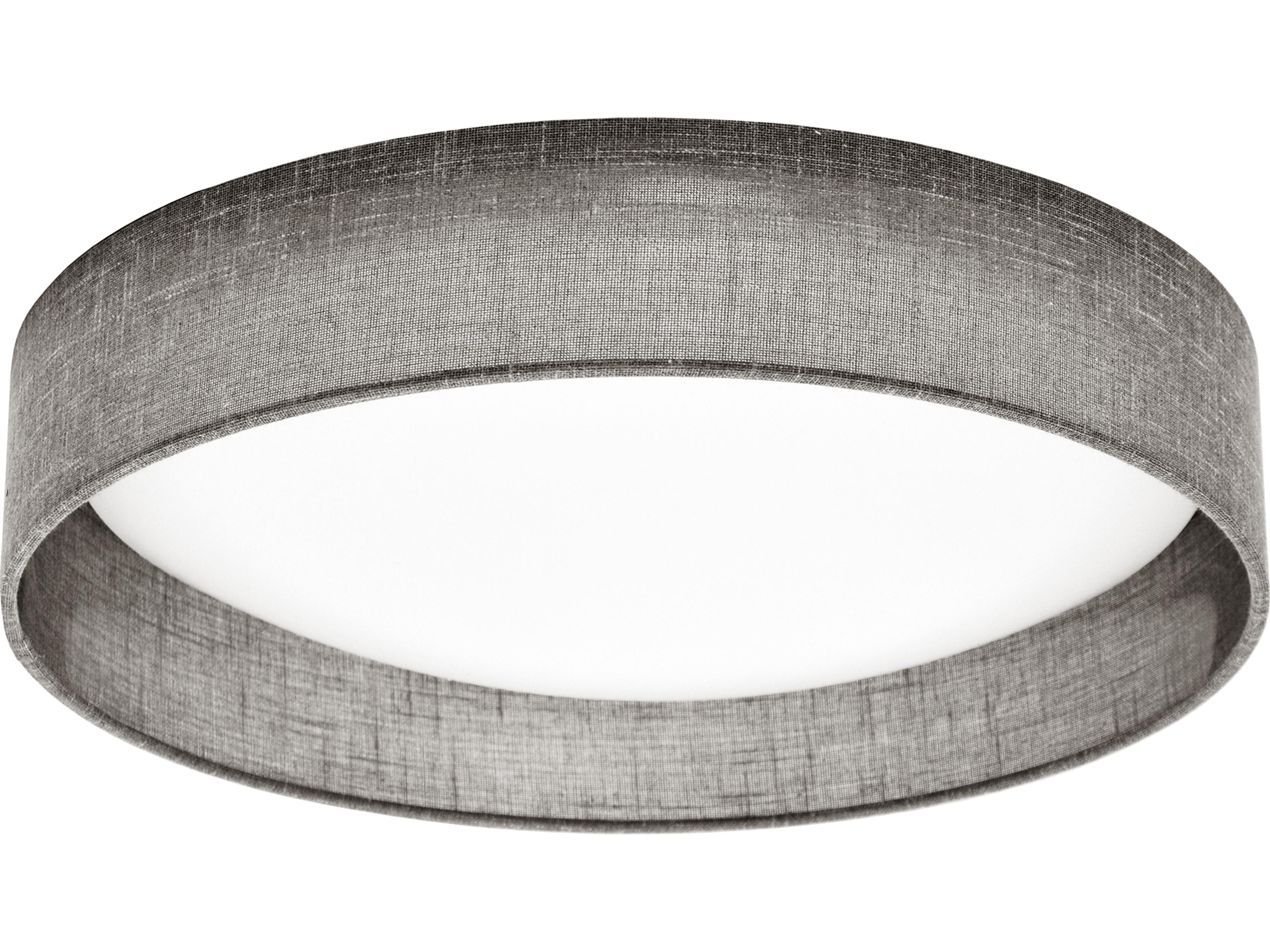 Corinne 1-Light Grey Drum Flush Mount