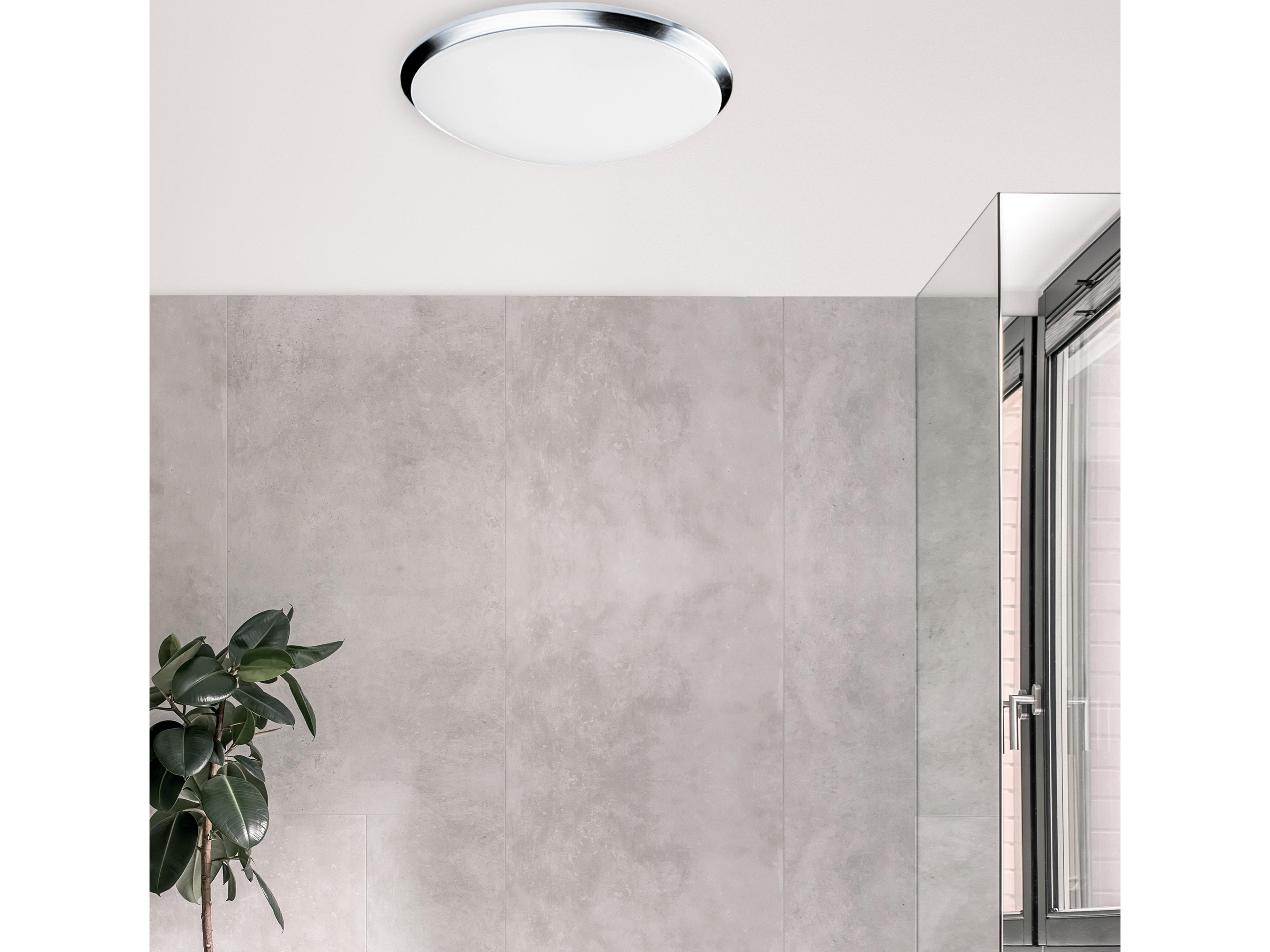 Dainolite Cfled 1-Light Polished Chrome Round Flush Mount