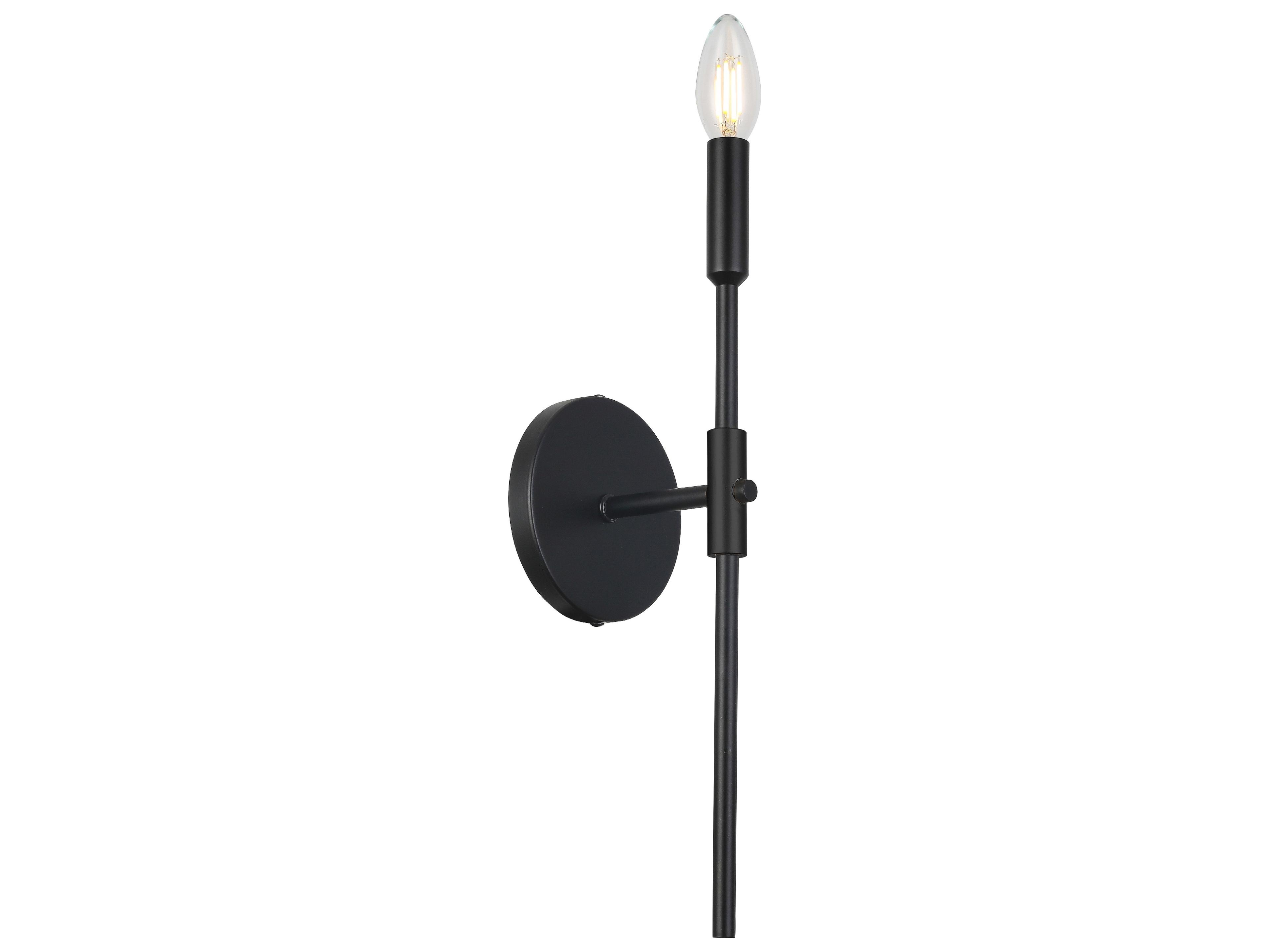 Cinthia 1-Light Matte Black Wall Sconce