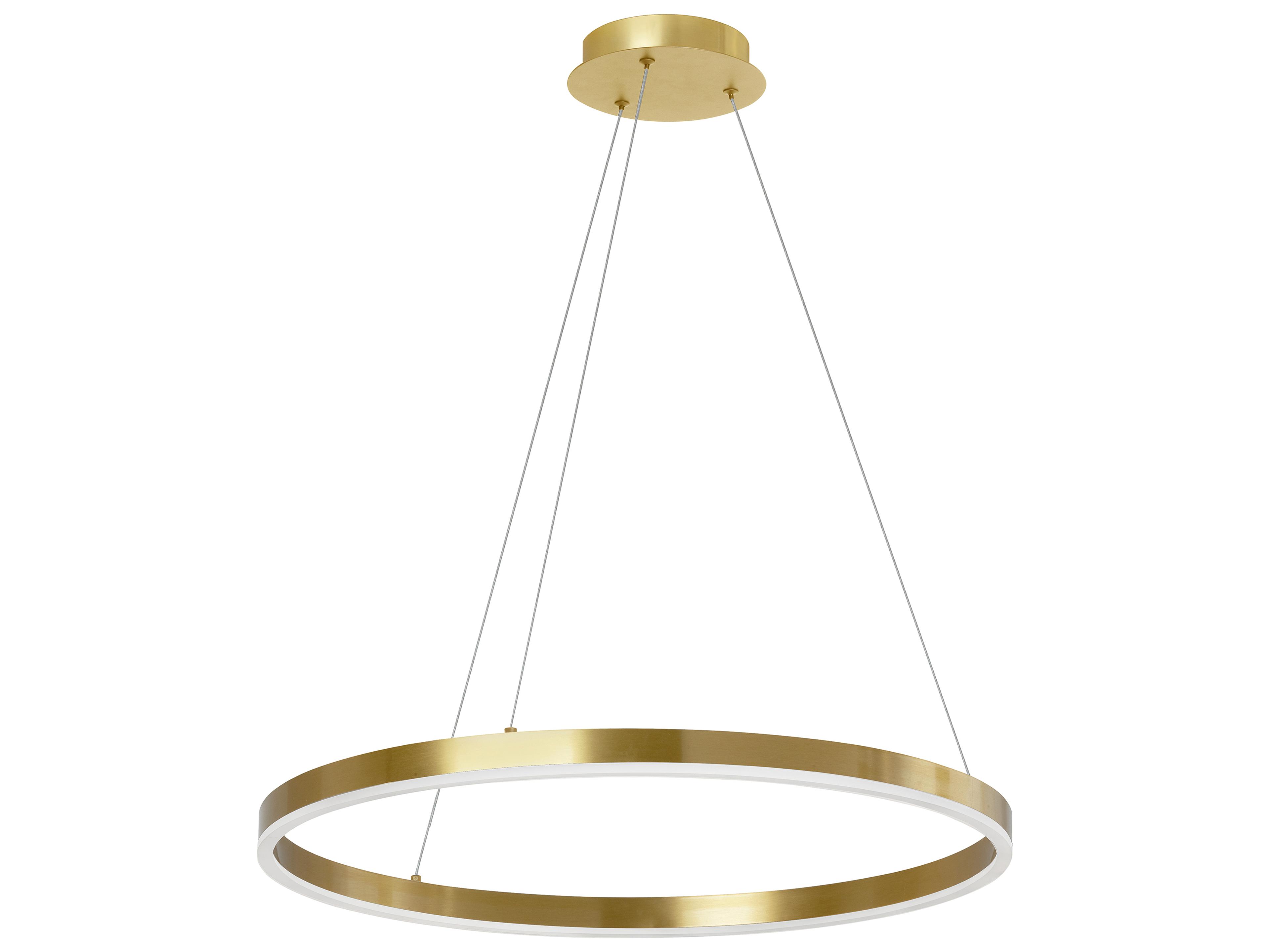 Circulo 1-Light Aged Brass Round Pendant