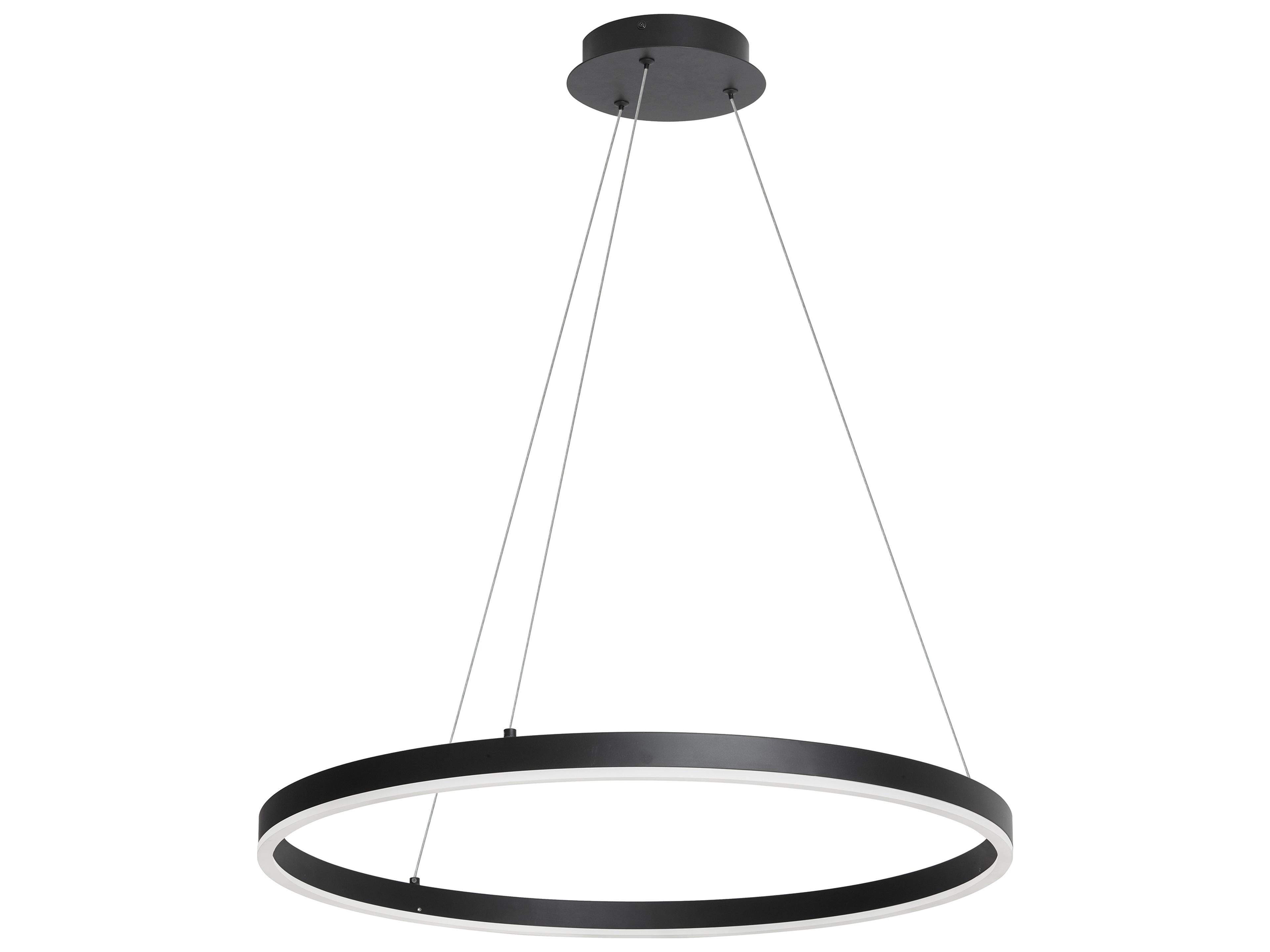 Circulo 1-Light Matte Black Round Pendant
