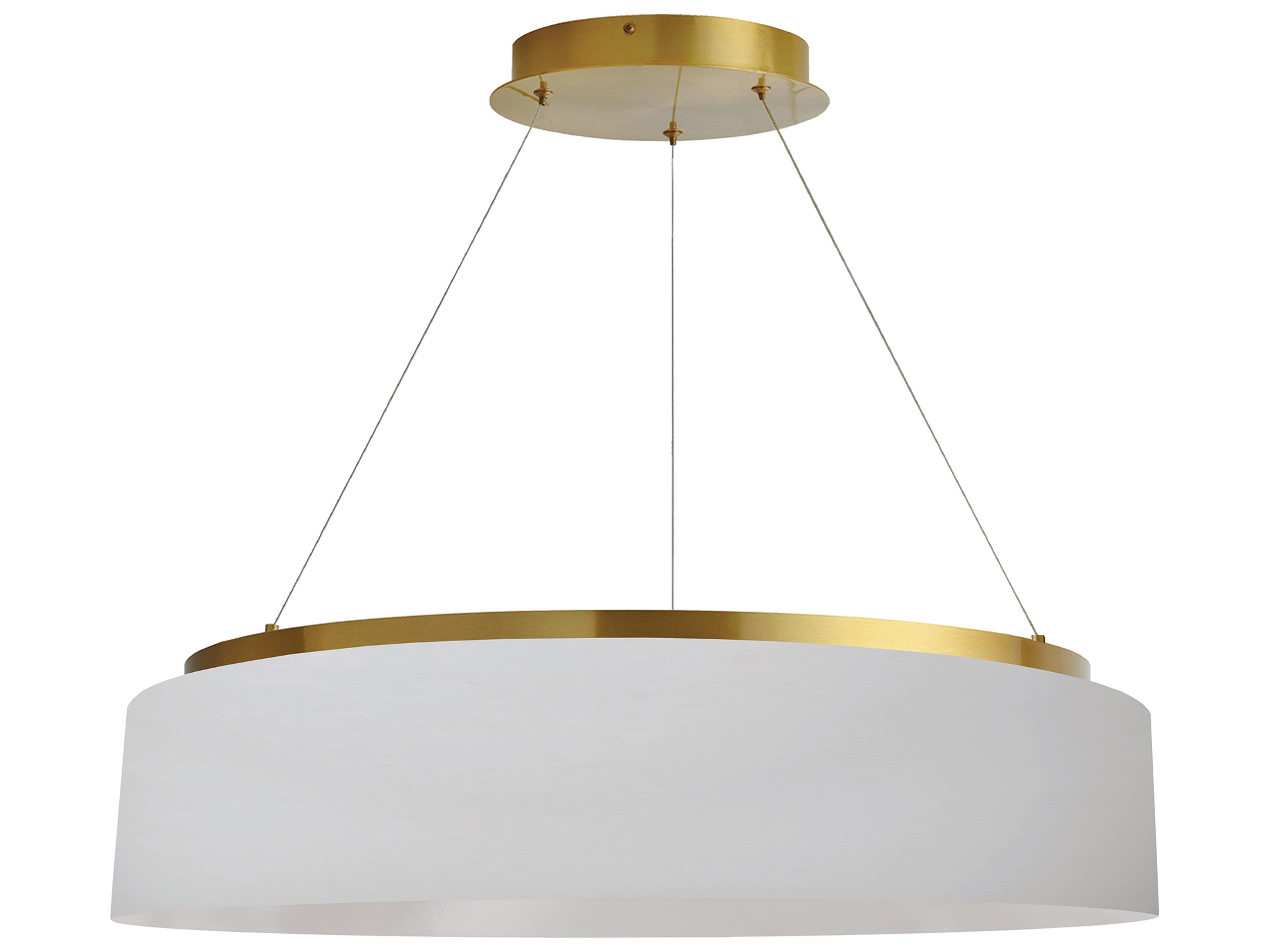 Circulo 1-Light Aged Brass Round Pendant