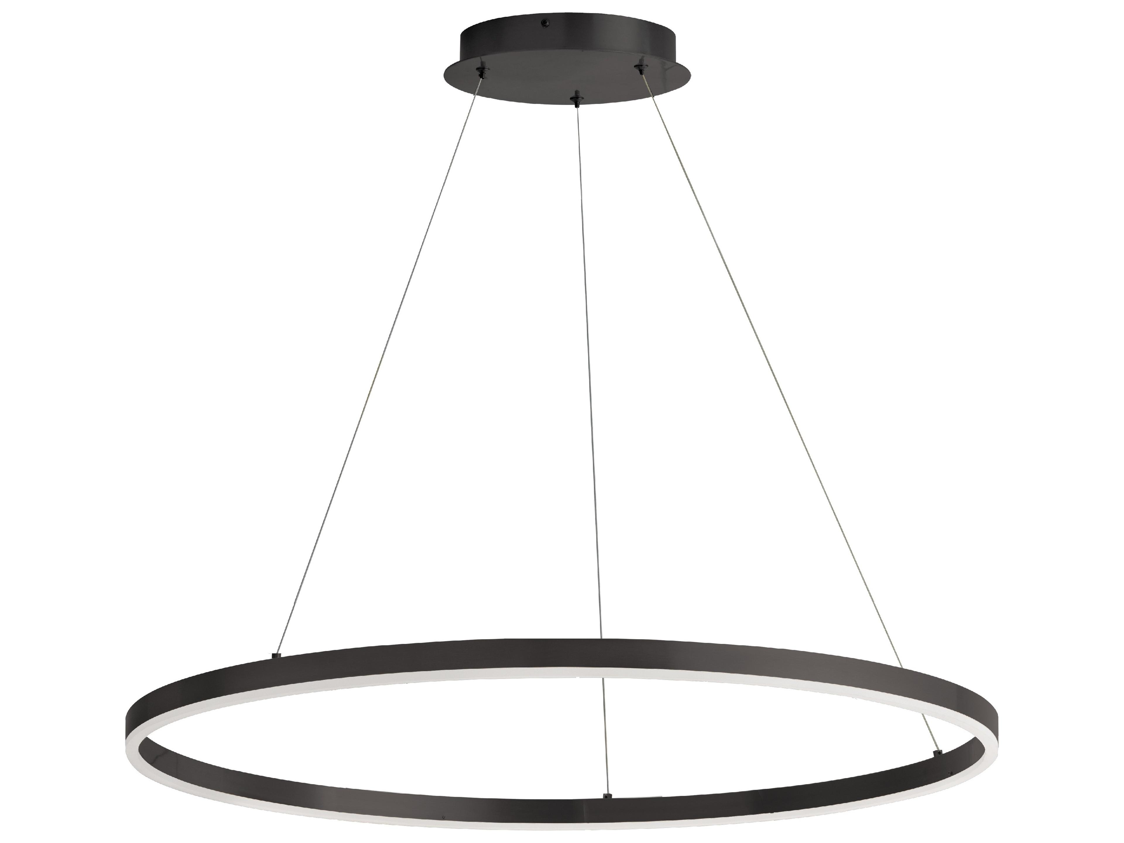 Circulo 1-Light Matte Black Round Pendant