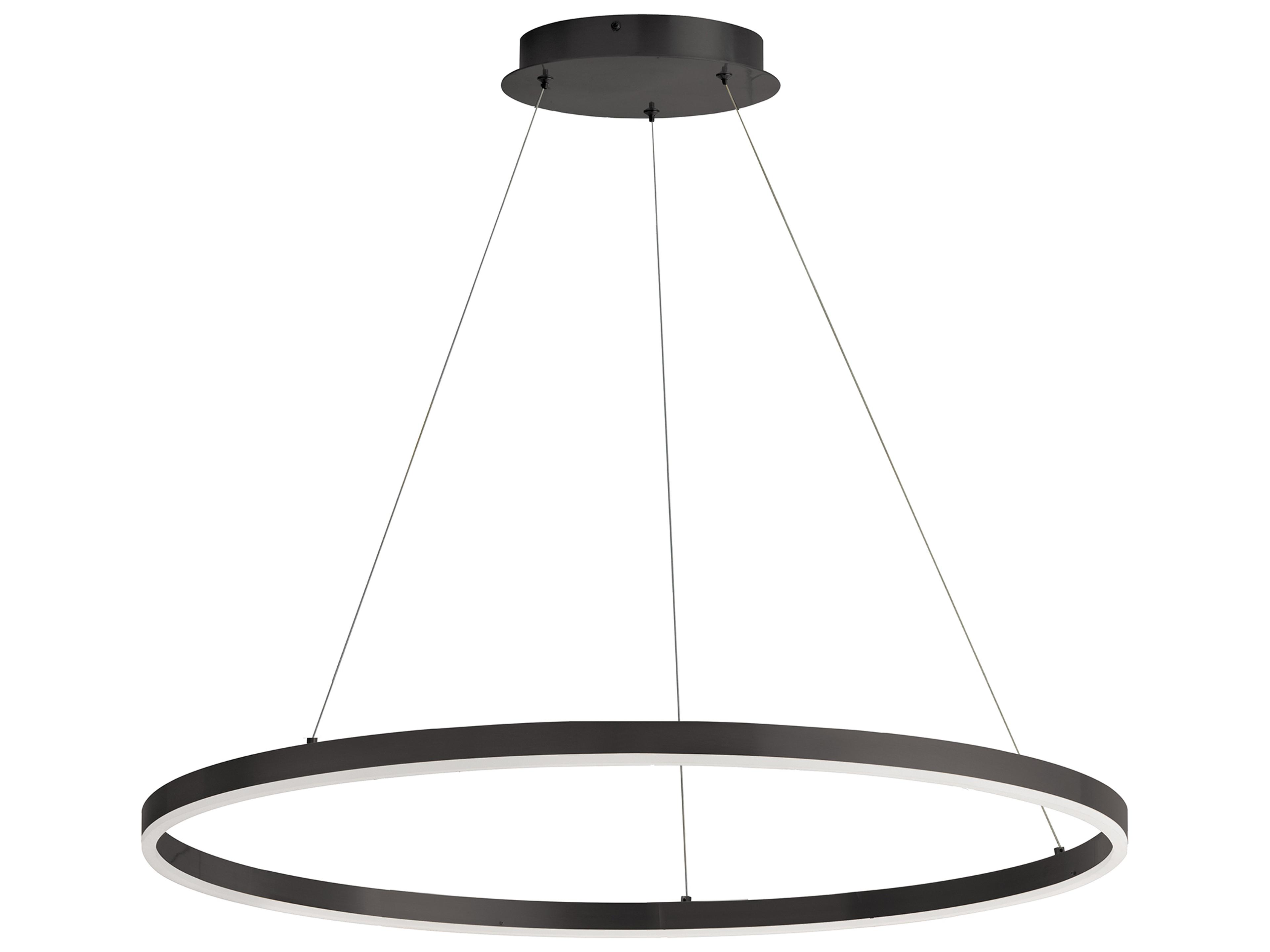 Circulo 1-Light Matte Black Round Pendant