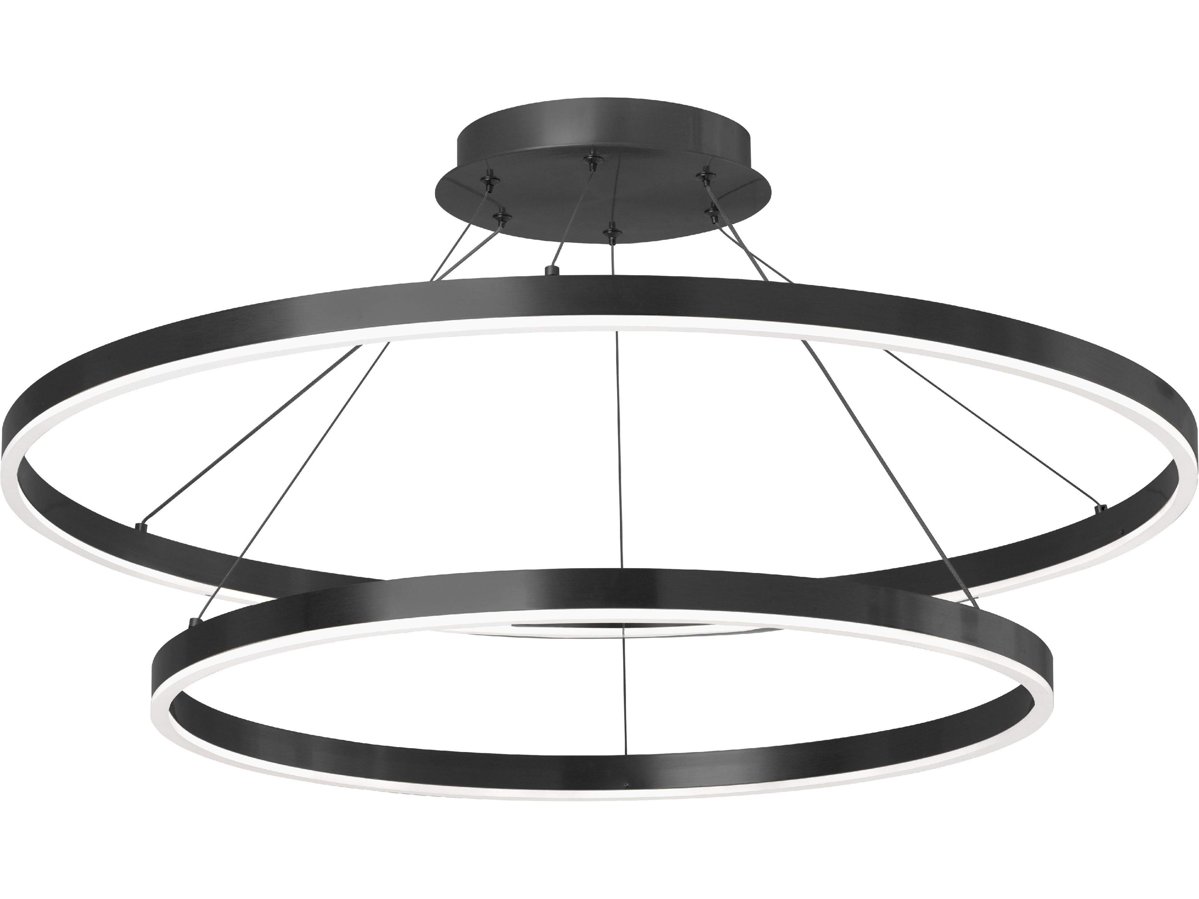 Circulo 1-Light Matte Black Round Pendant