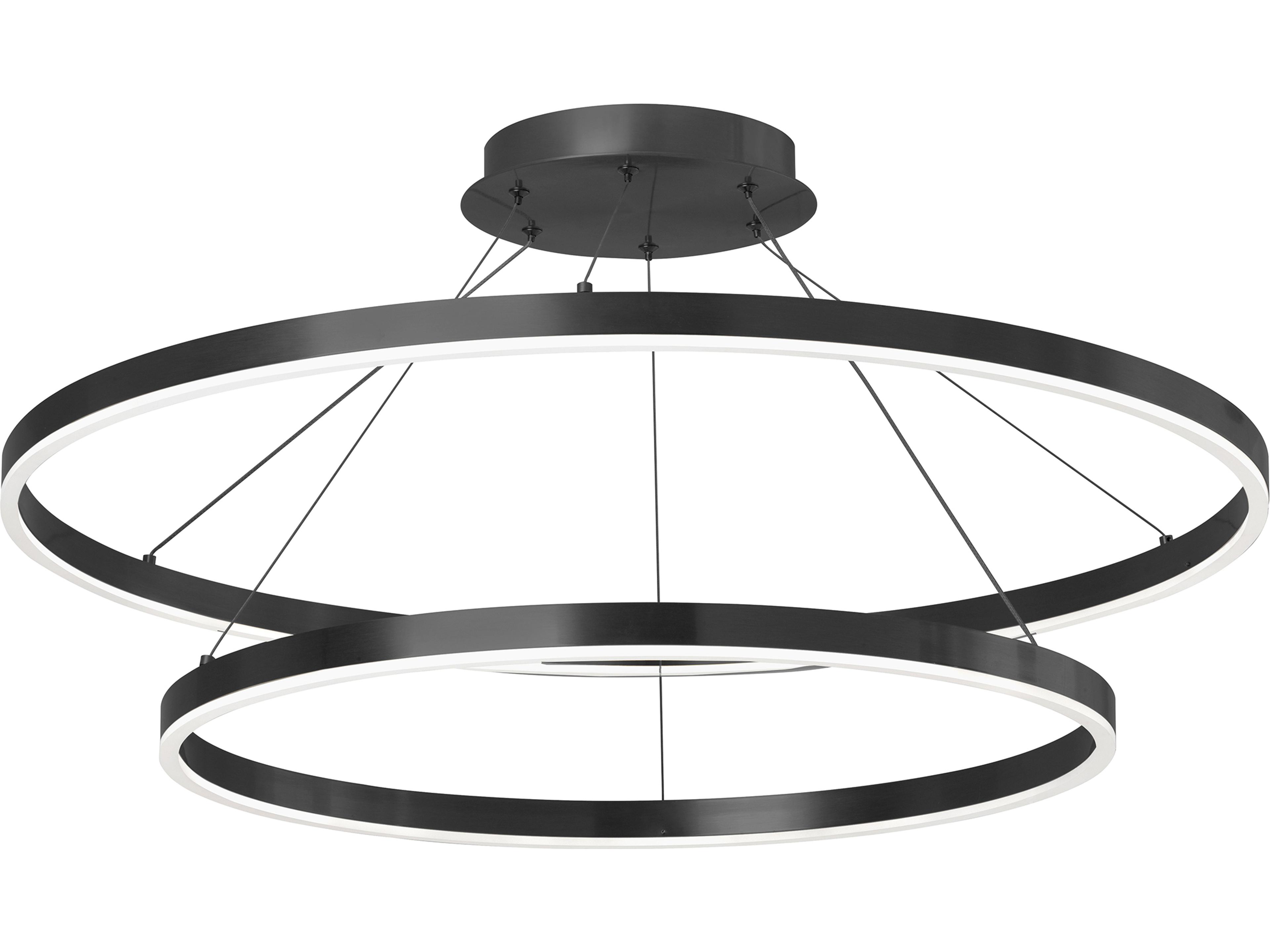Circulo 1-Light Matte Black Round Pendant