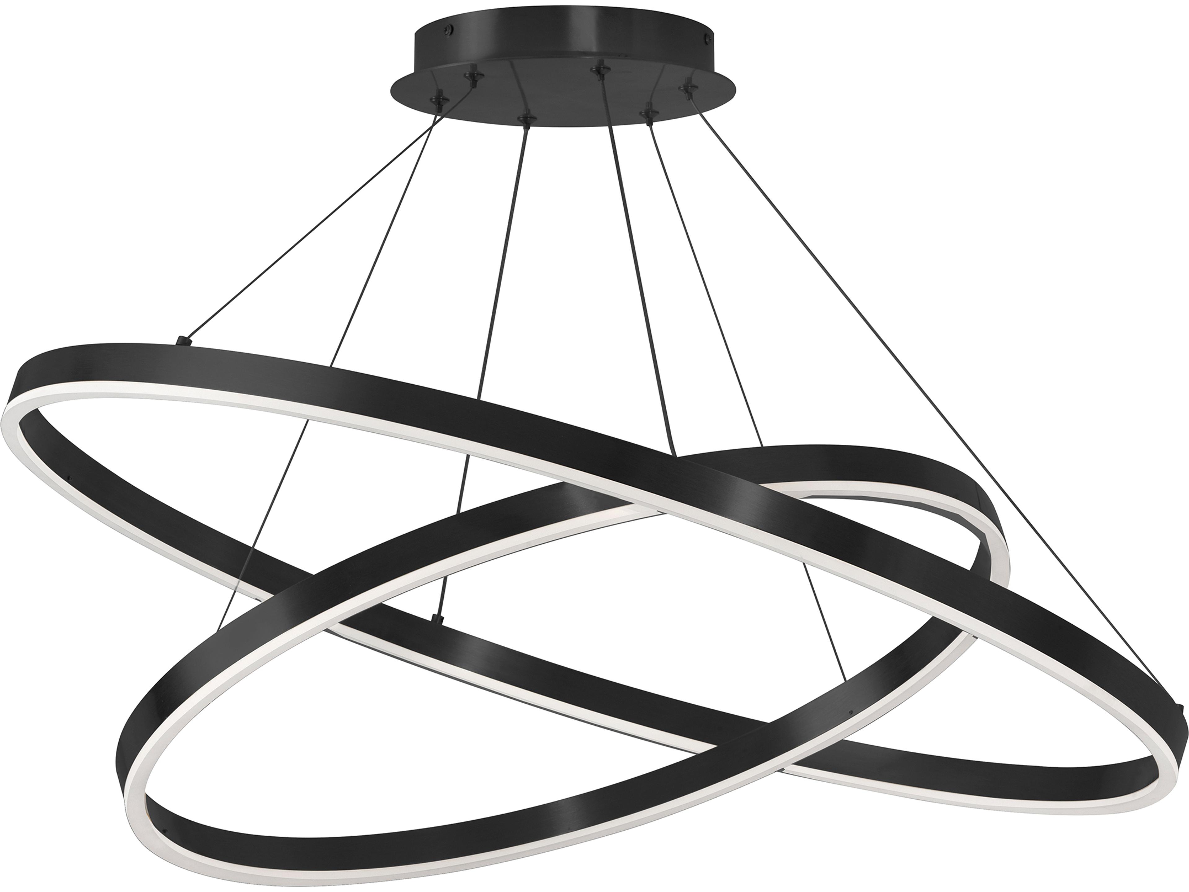 Dainolite Circulo 1-Light Matte Black Round Pendant