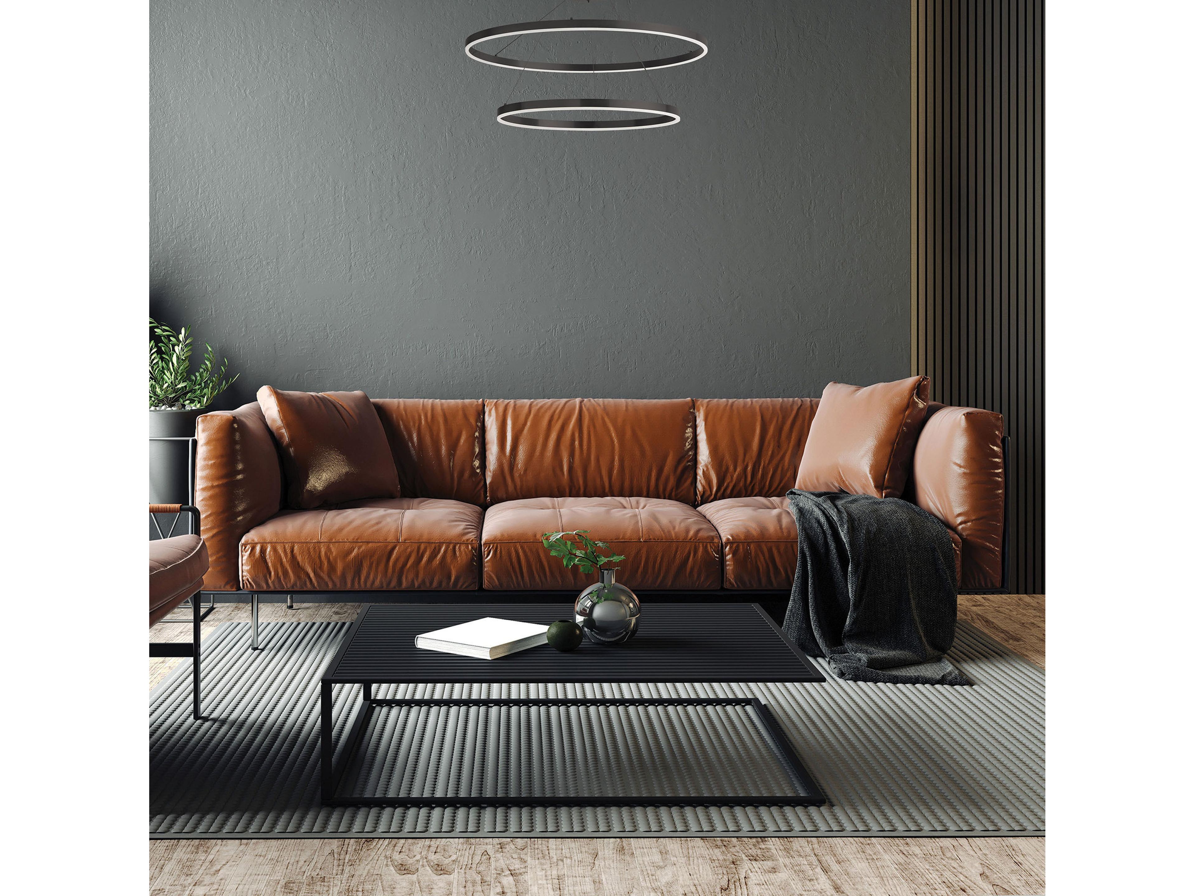 Dainolite Circulo 1-Light Matte Black Round Pendant
