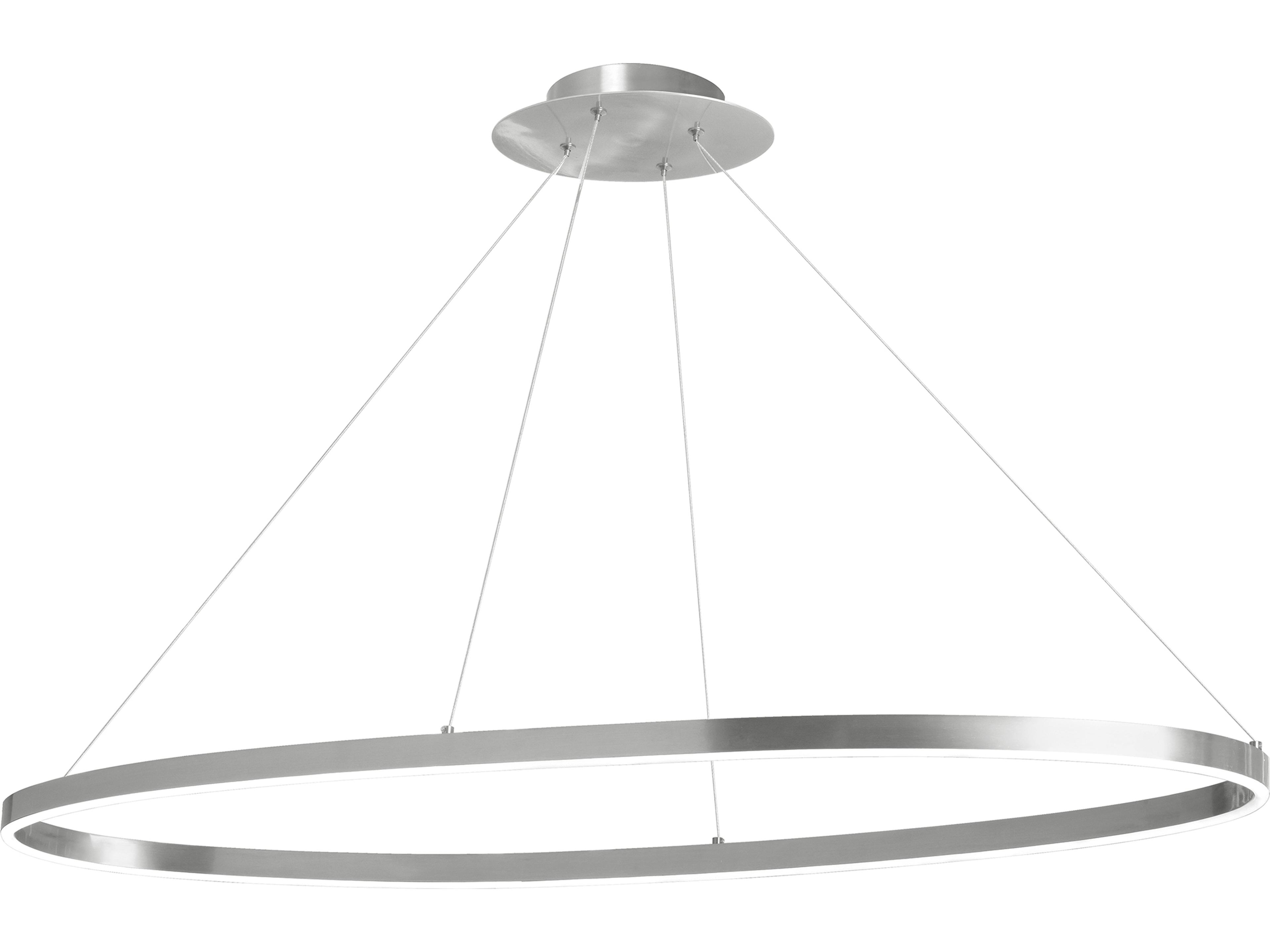 Circulo 1-Light Silver White Round Island Pendant