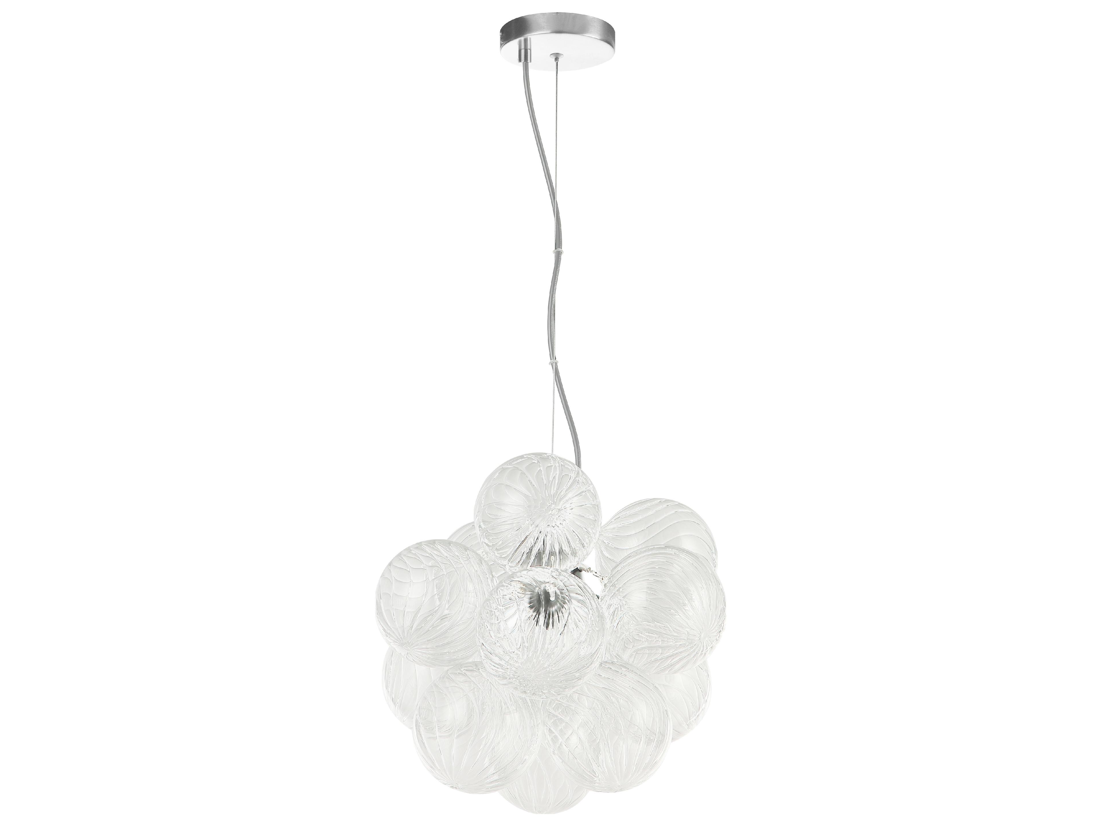 Charlize 3-Light Polished Chrome Globe Pendant