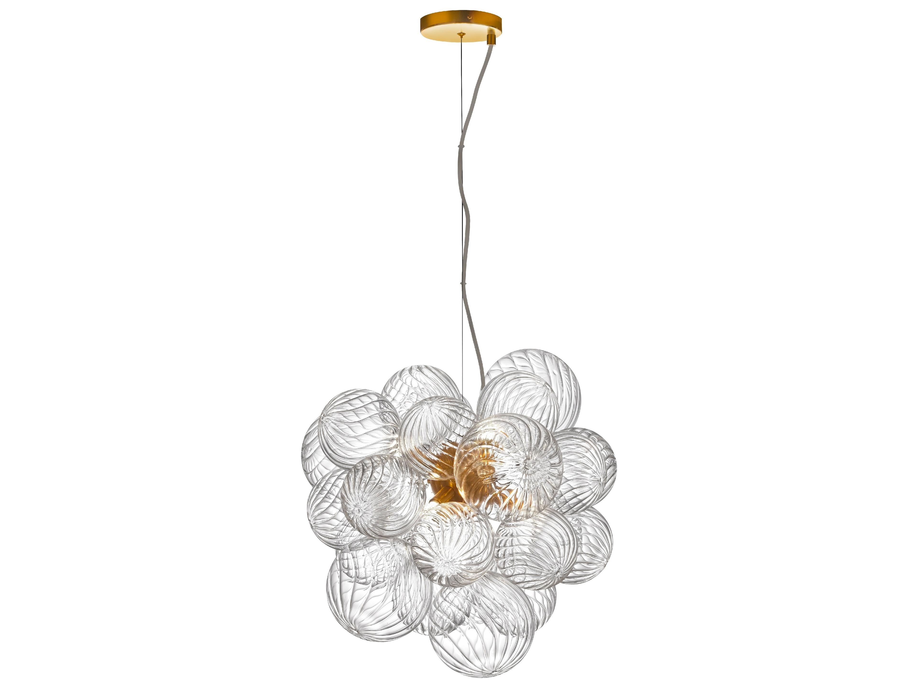 Charlize 6-Light Aged Brass Globe Pendant