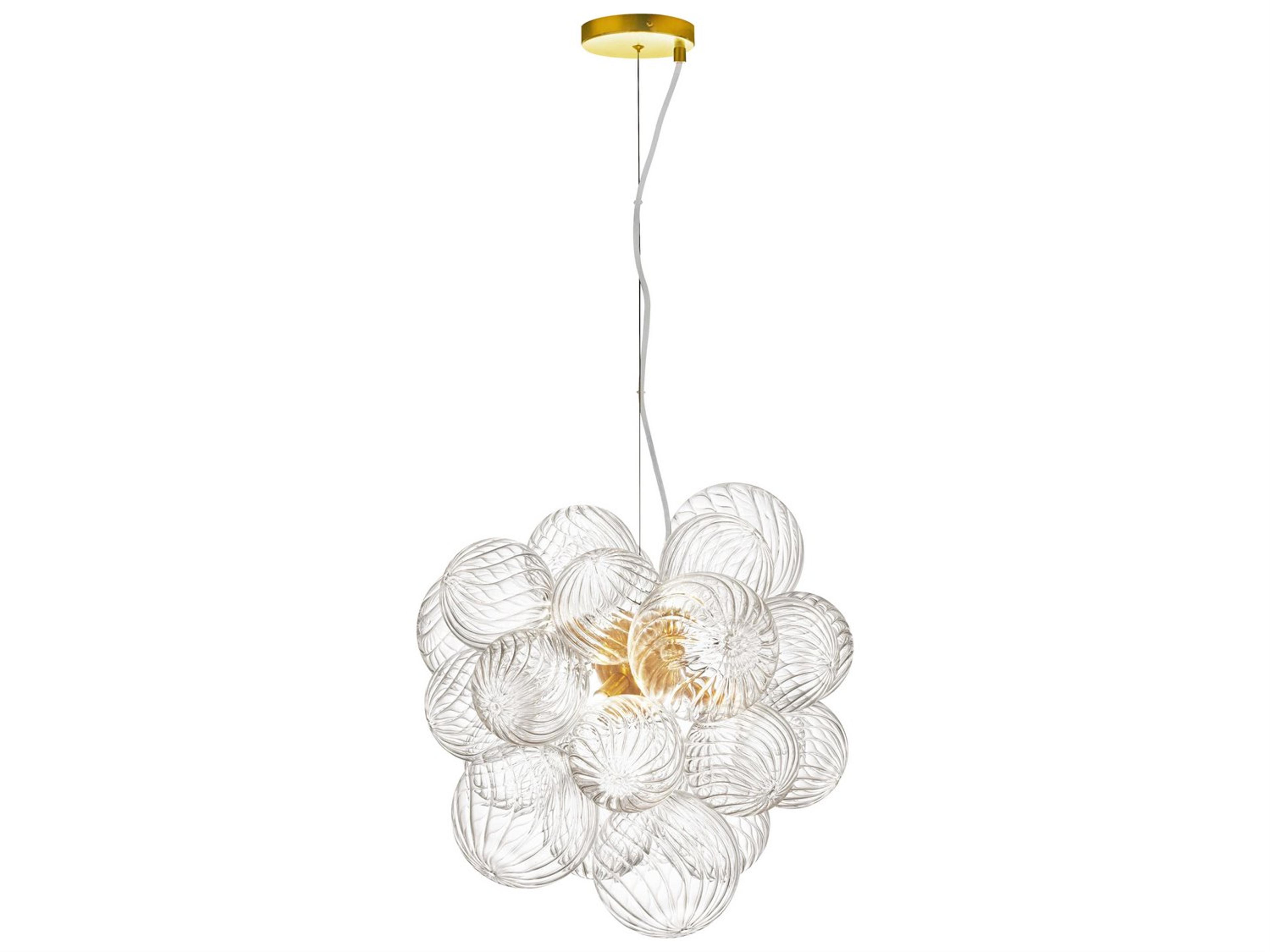 Dainolite Charlize 6-Light Aged Brass Globe Pendant