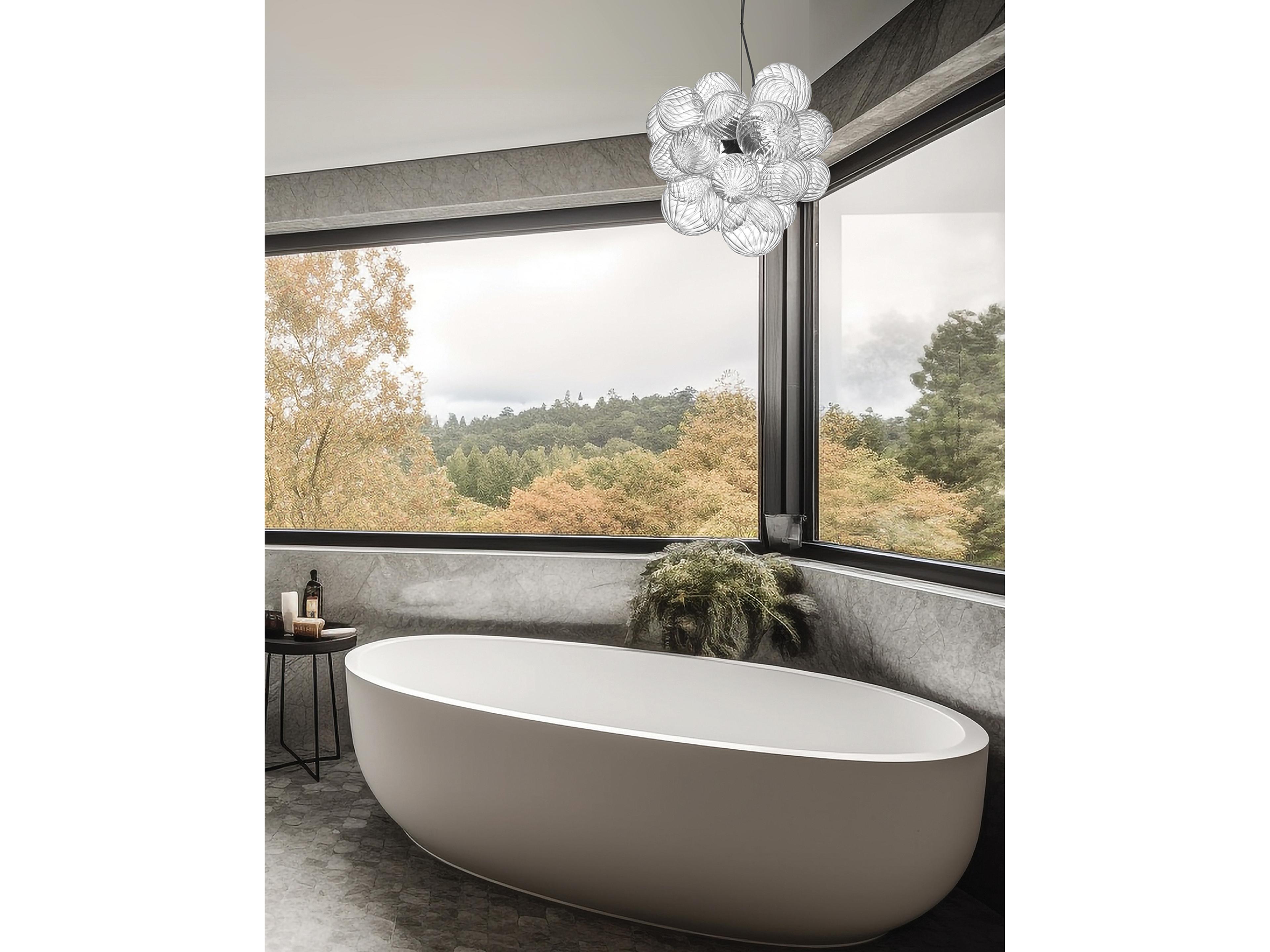 Dainolite Charlize 6-Light Matte Black Globe Pendant