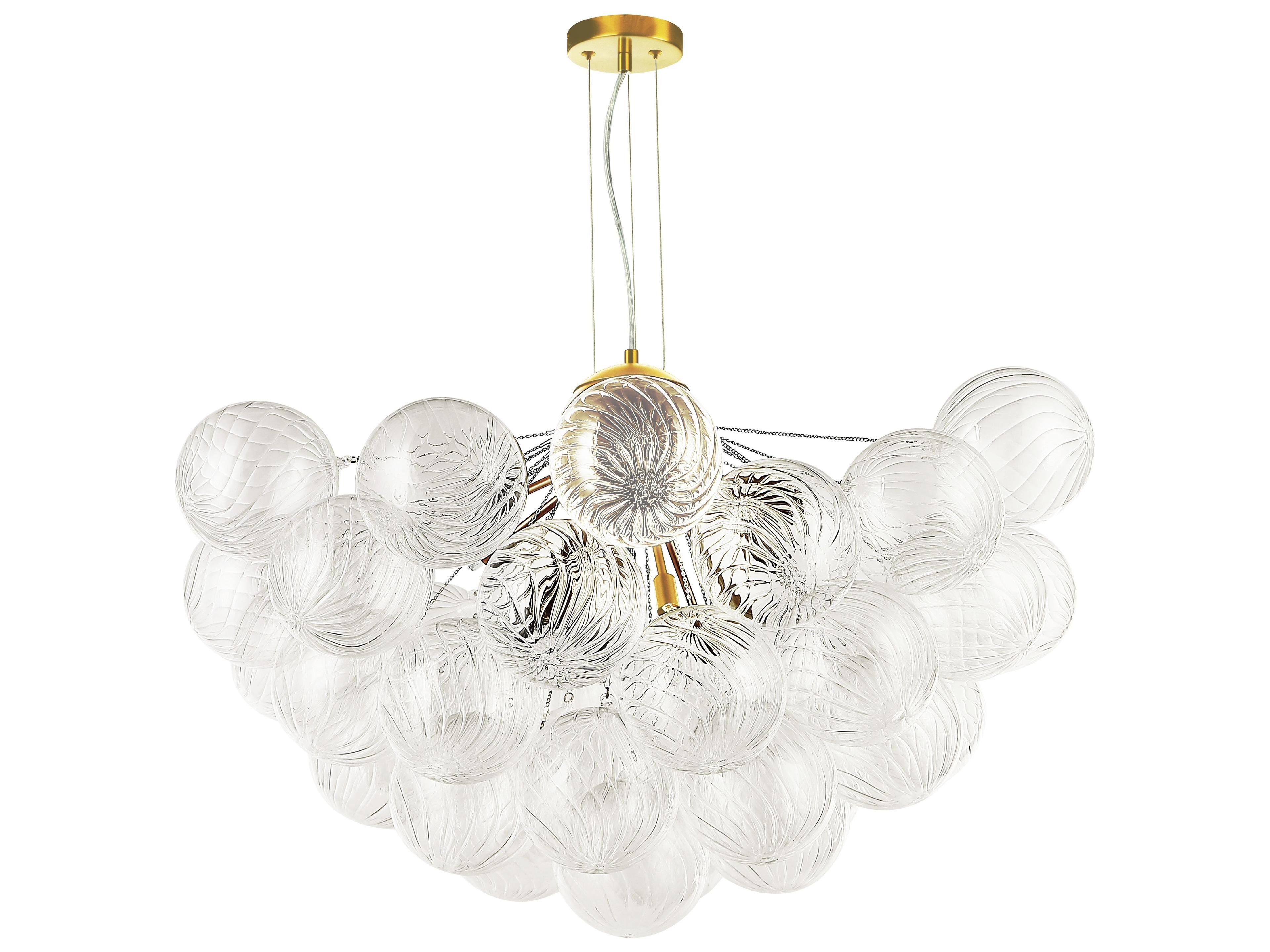 Charlize 12-Light Aged Brass Globe Chandelier