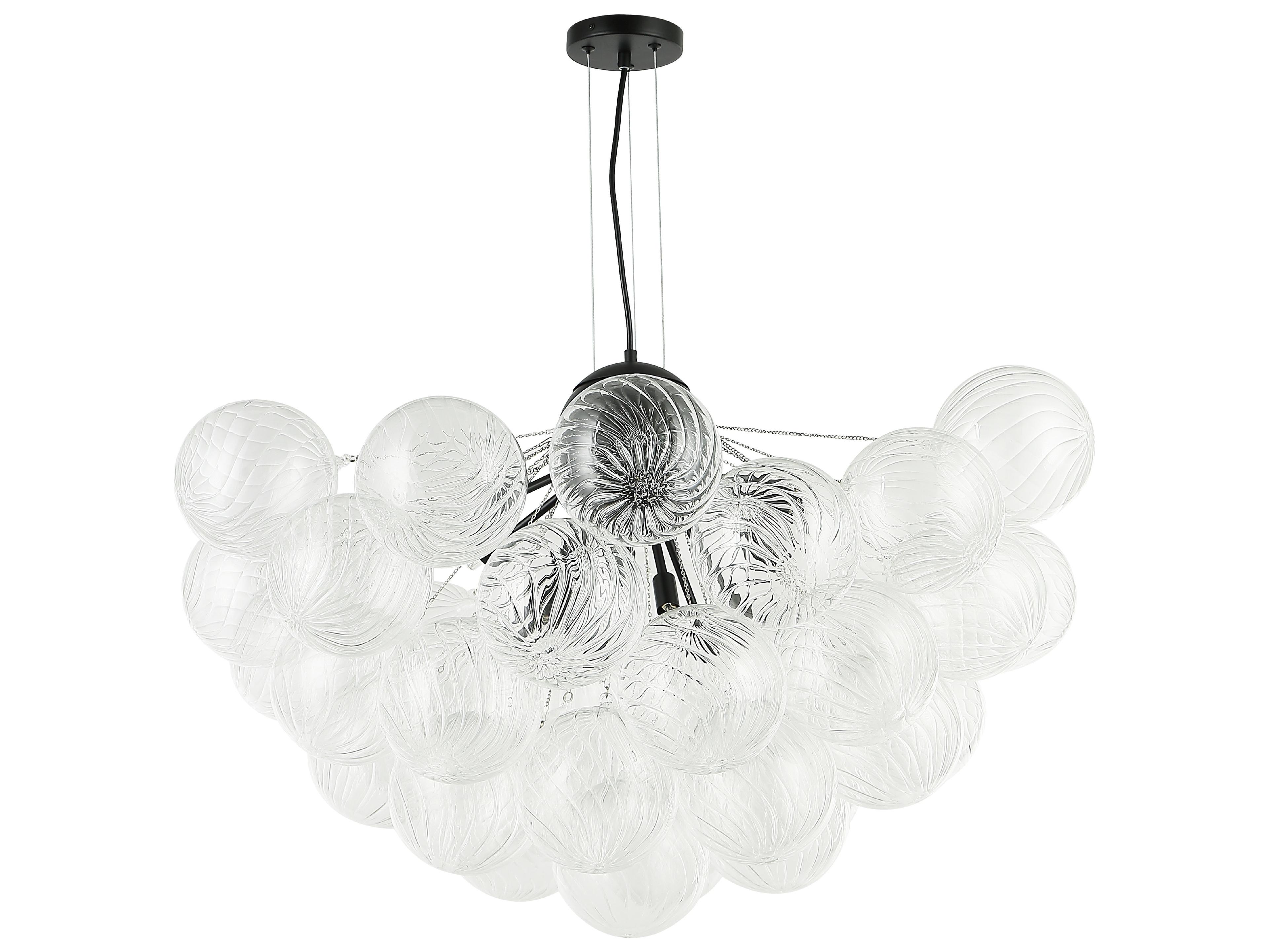 Charlize 12-Light Matte Black Globe Chandelier