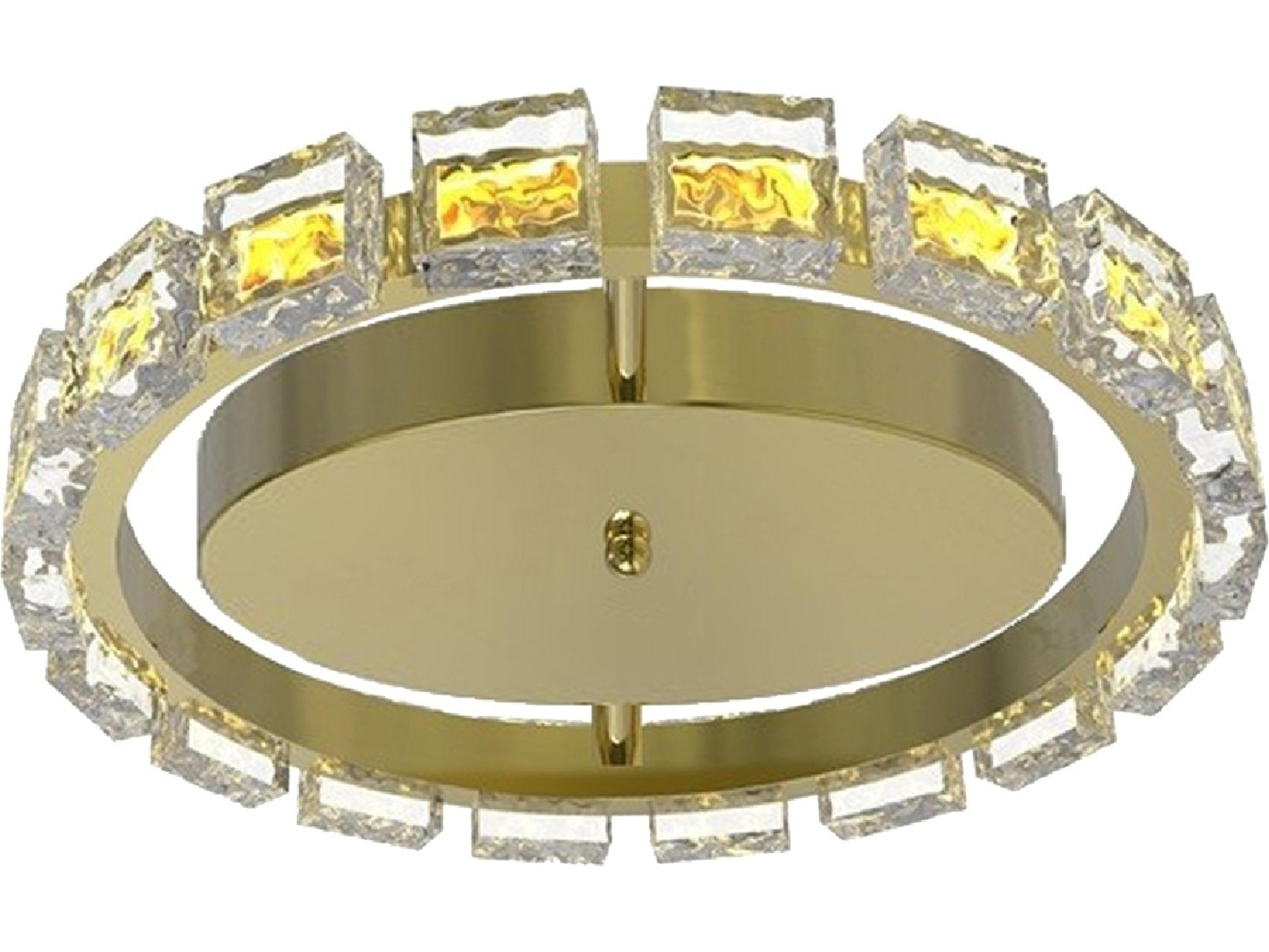 Camila 1-Light Aged Brass Round Flush Mount