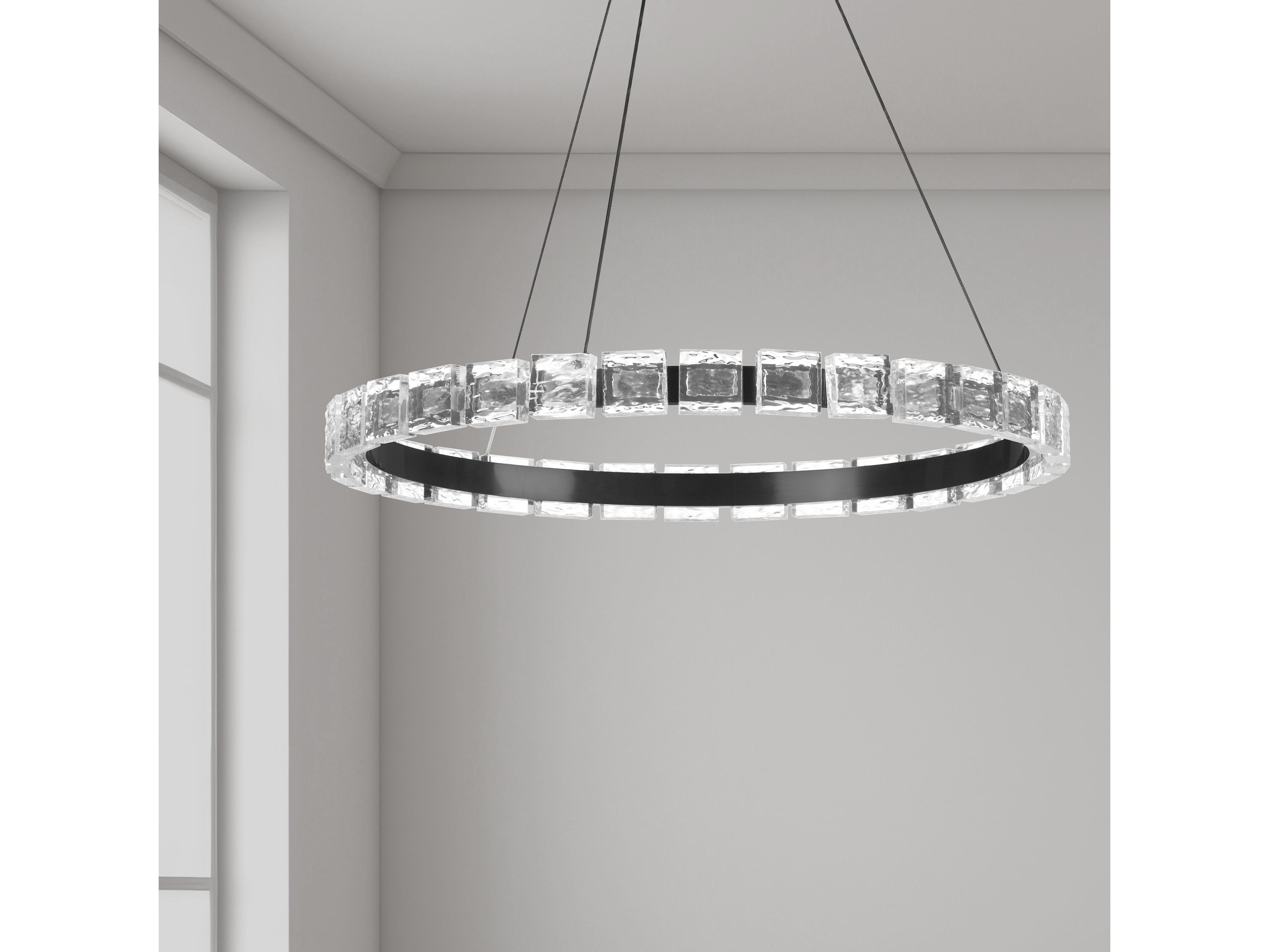Dainolite Camila 1-Light Matte Black Round Chandelier
