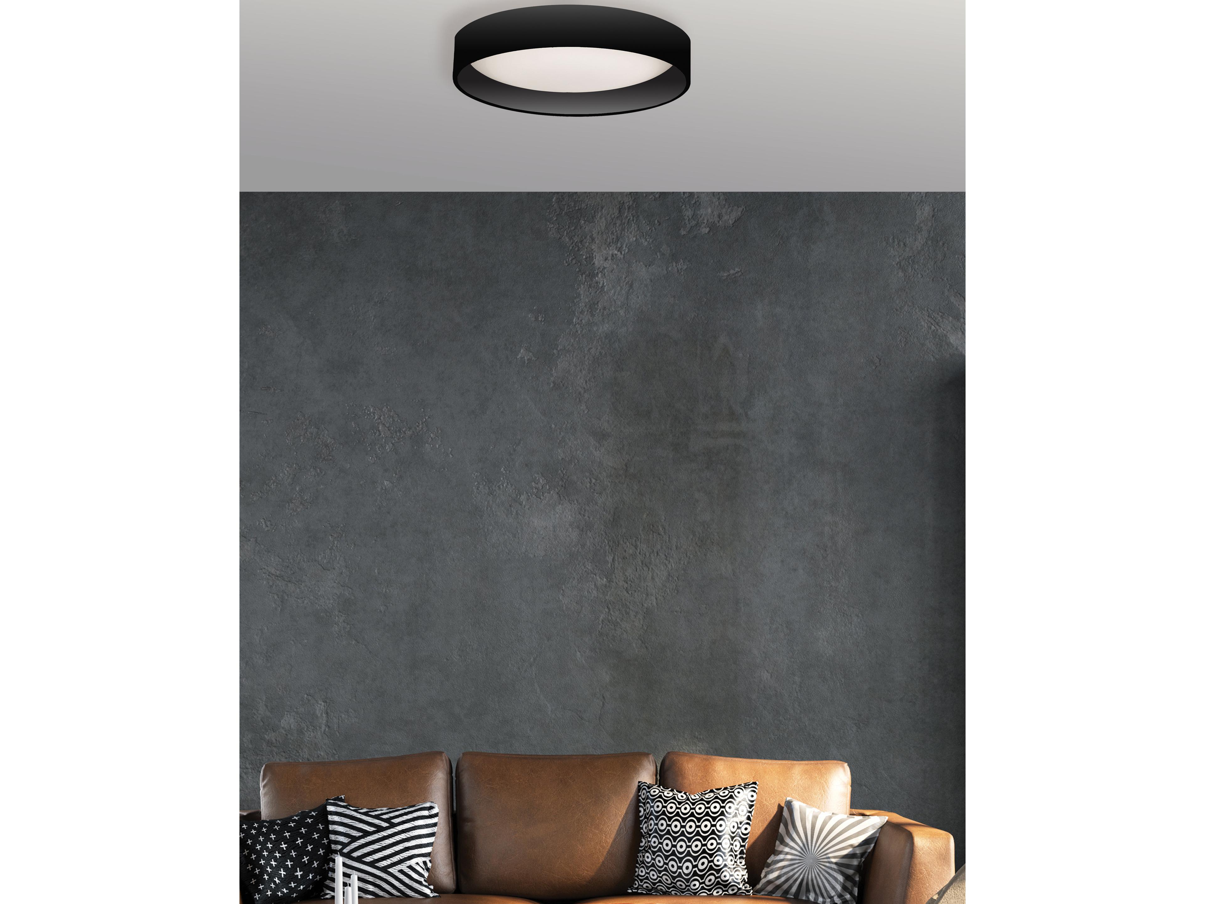 Dainolite Carmen 1-Light Matte Black Round Flush Mount
