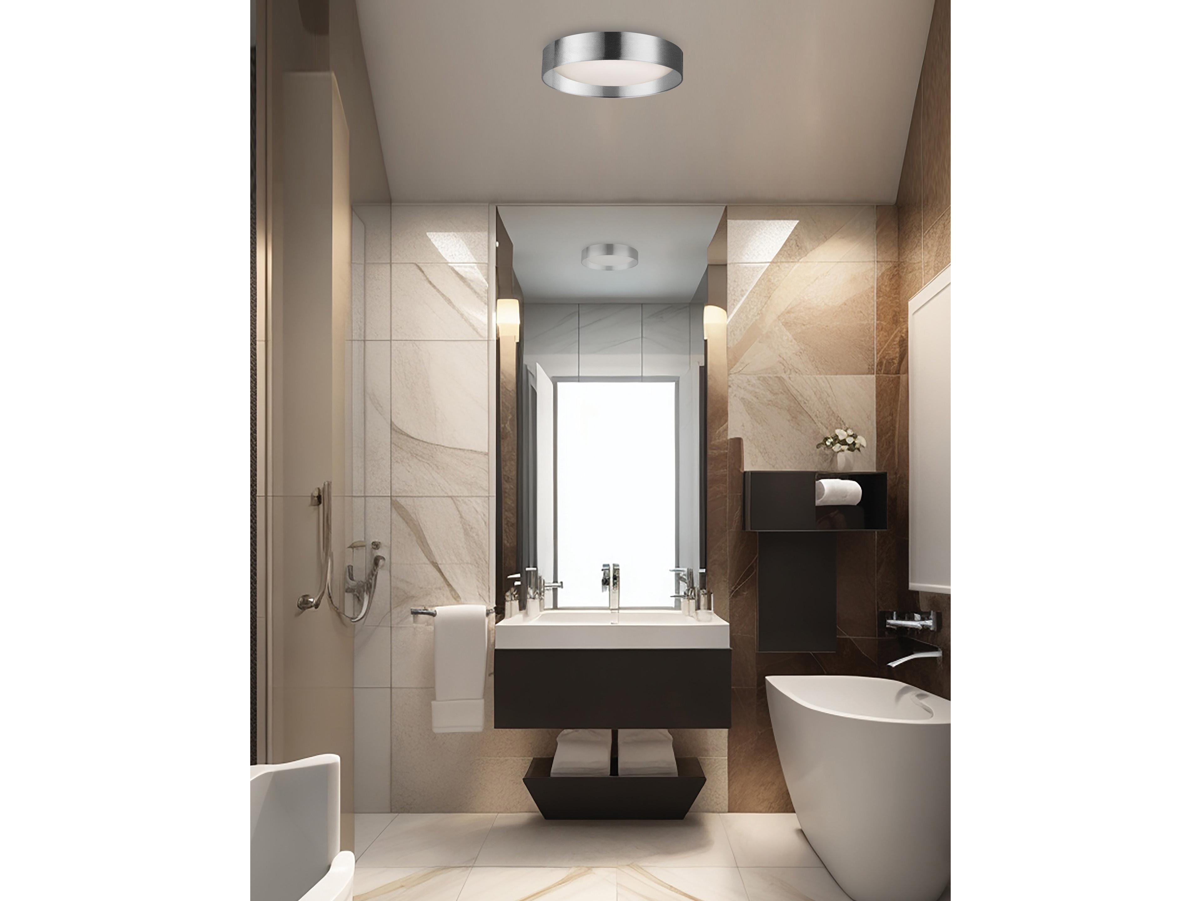 Dainolite Carmen 1-Light Polished Chrome Round Flush Mount