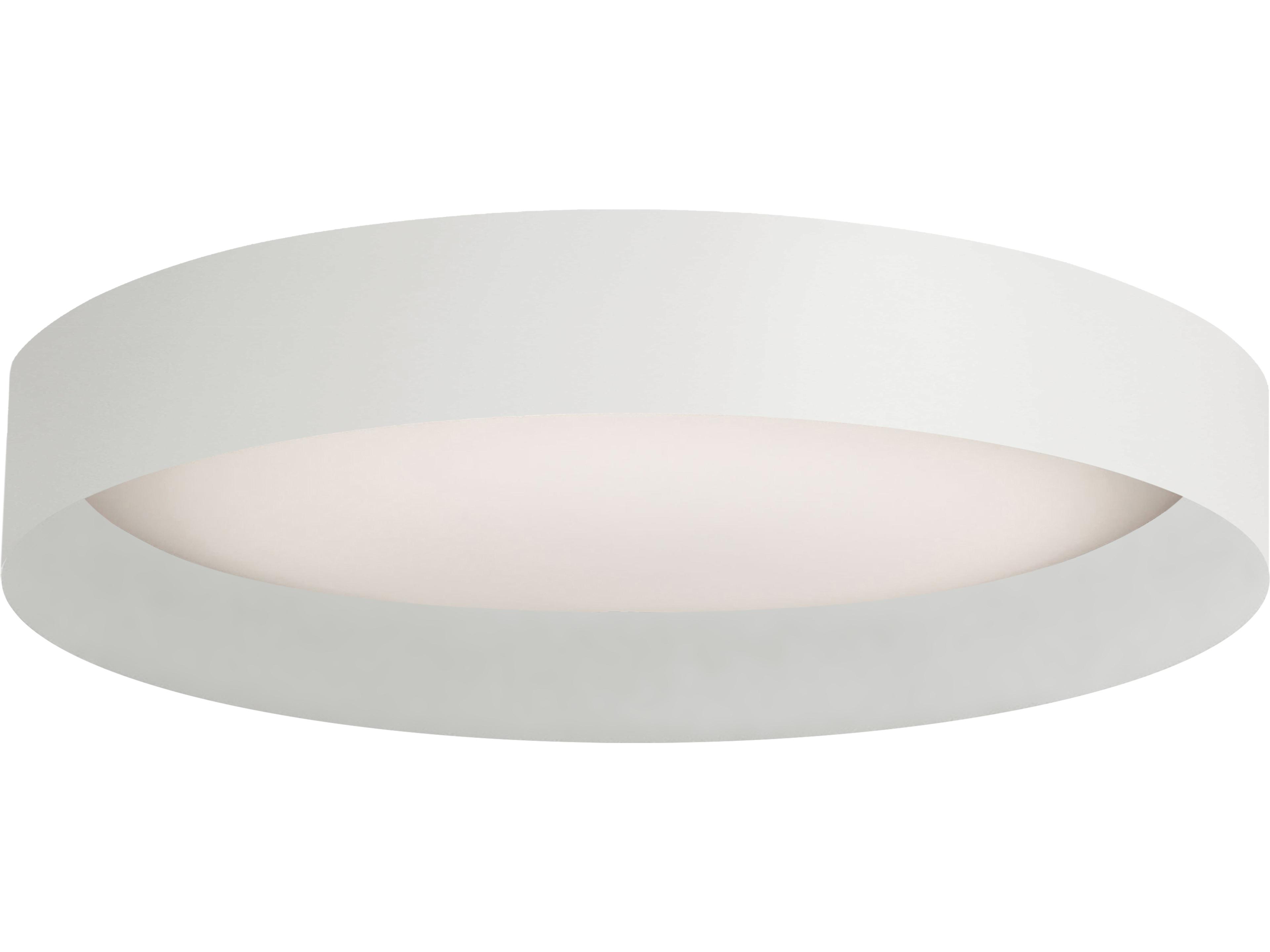 Carmen 1-Light Matte White Round Flush Mount