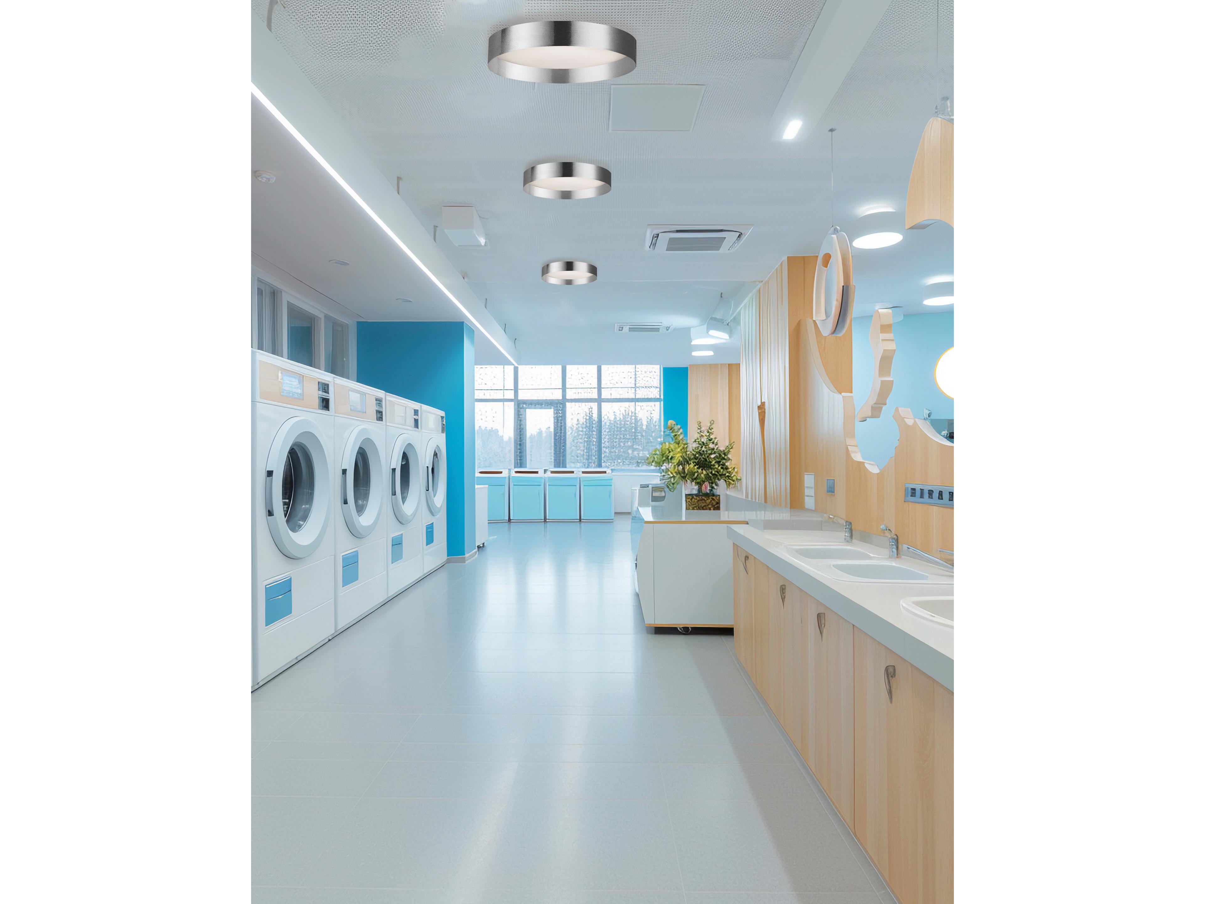 Dainolite Carmen 1-Light Polished Chrome Round Flush Mount