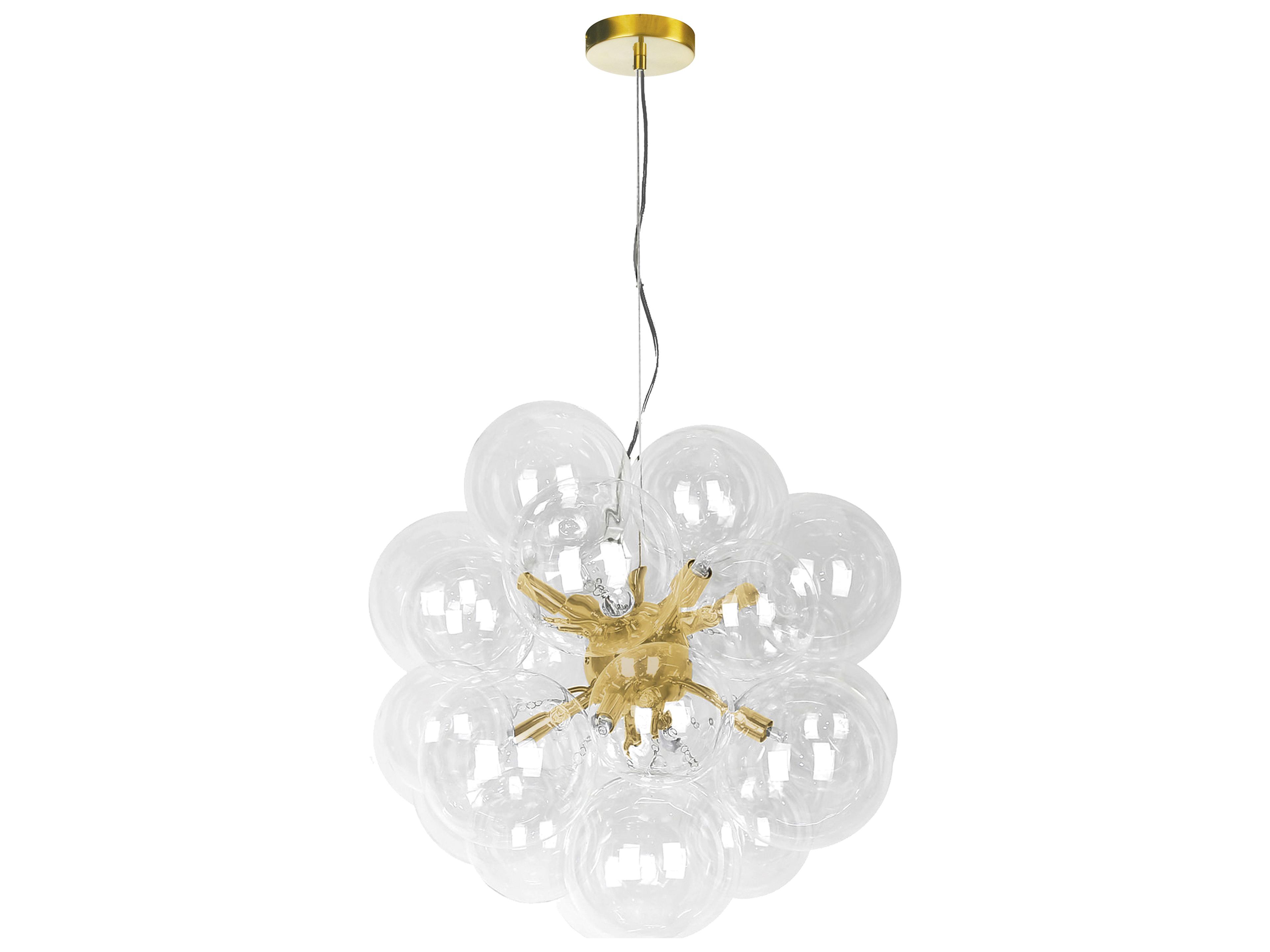 Comet 6-Light Aged Brass Globe Sputnik Chandelier