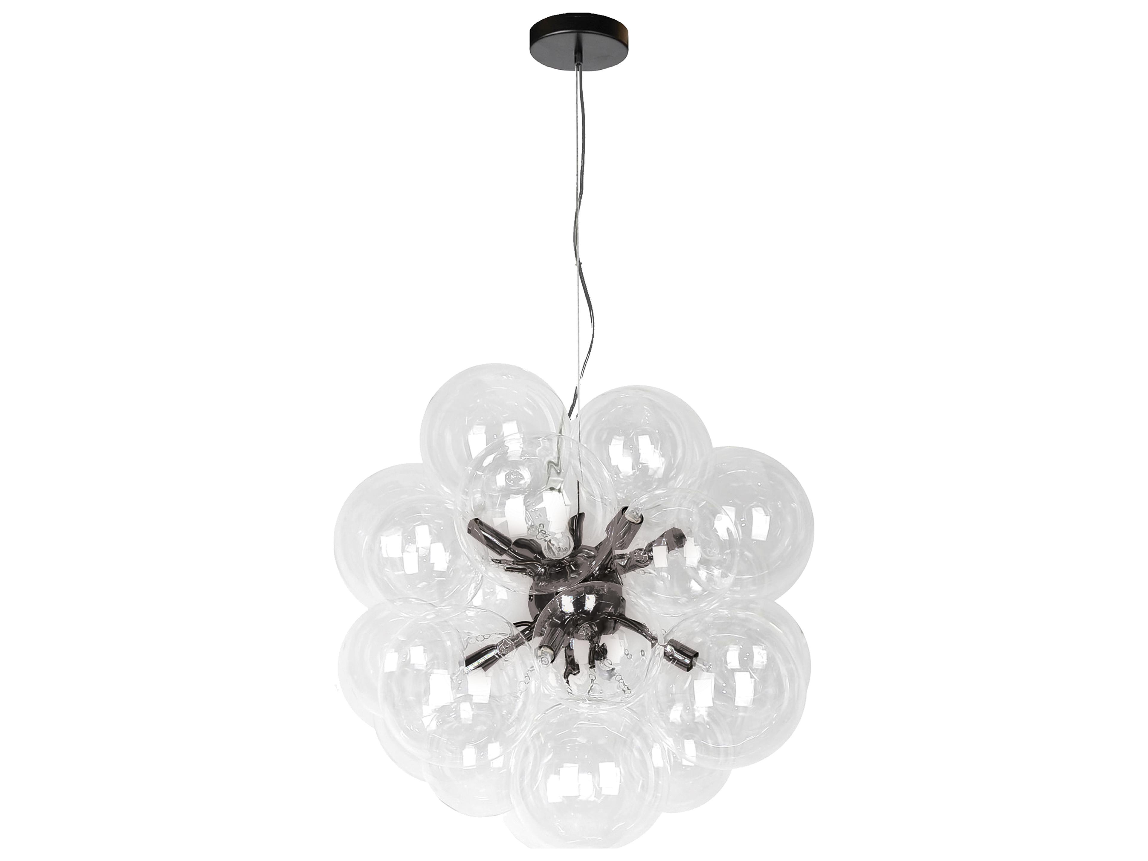 Comet 6-Light Matte Black Globe Sputnik Chandelier