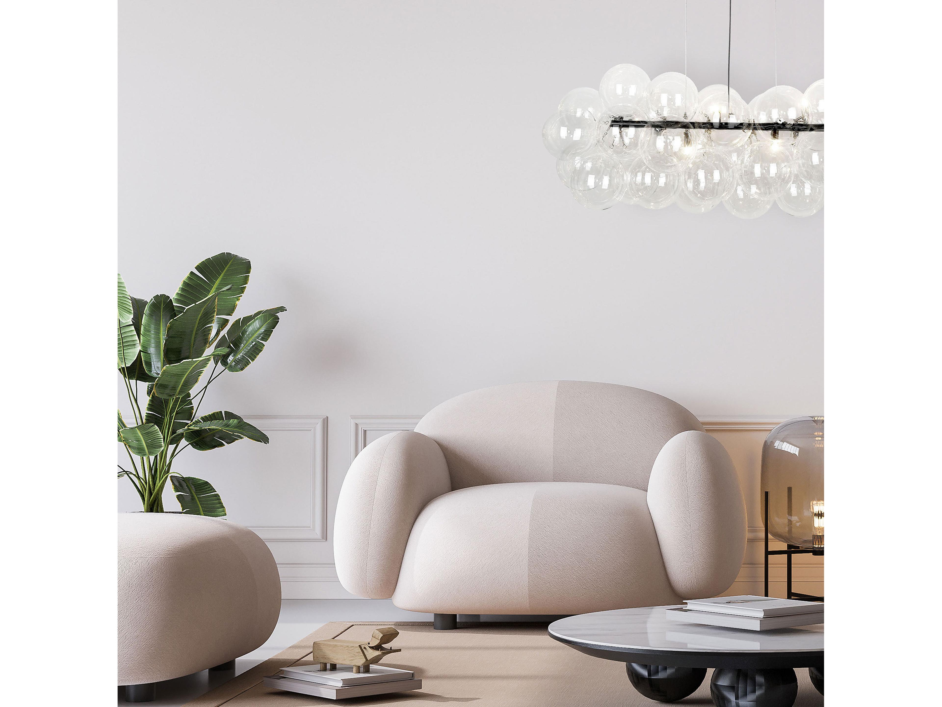 Dainolite Comet 10-Light Matte Black Globe Island Pendant