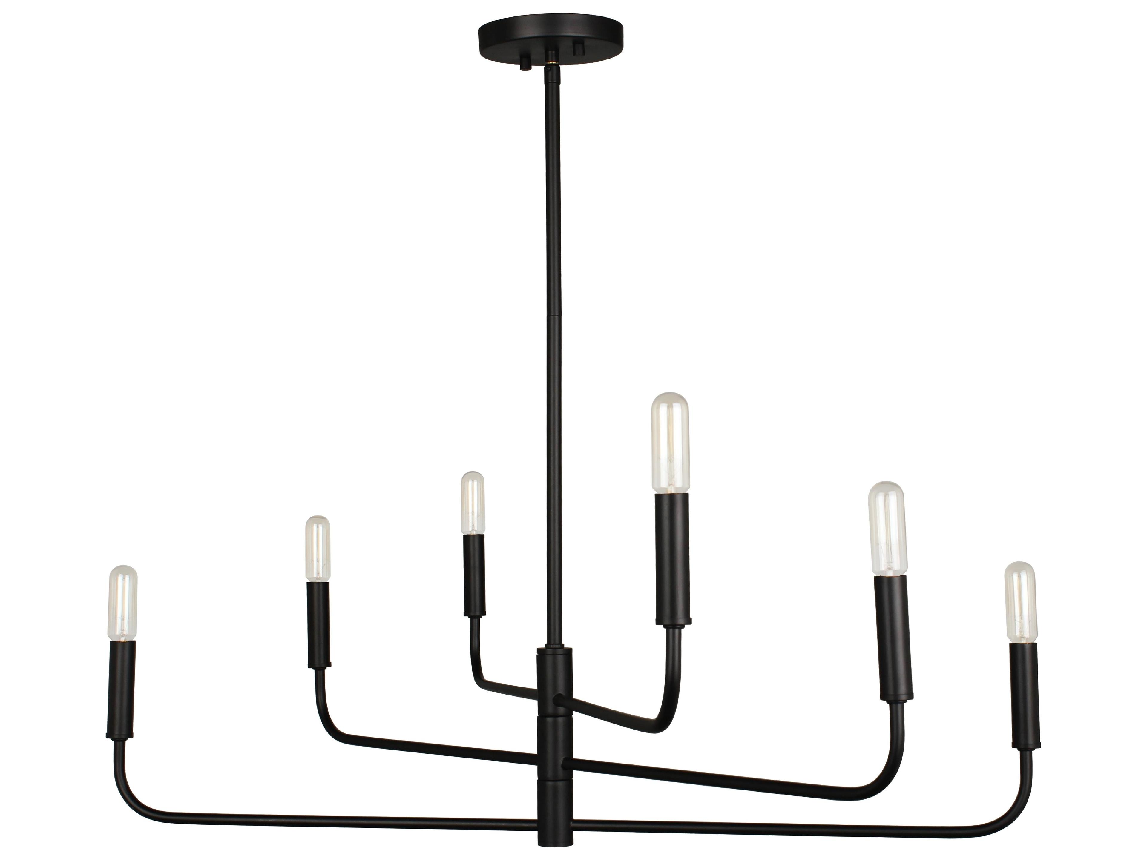 Catalina 6-Light Matte Black Chandelier