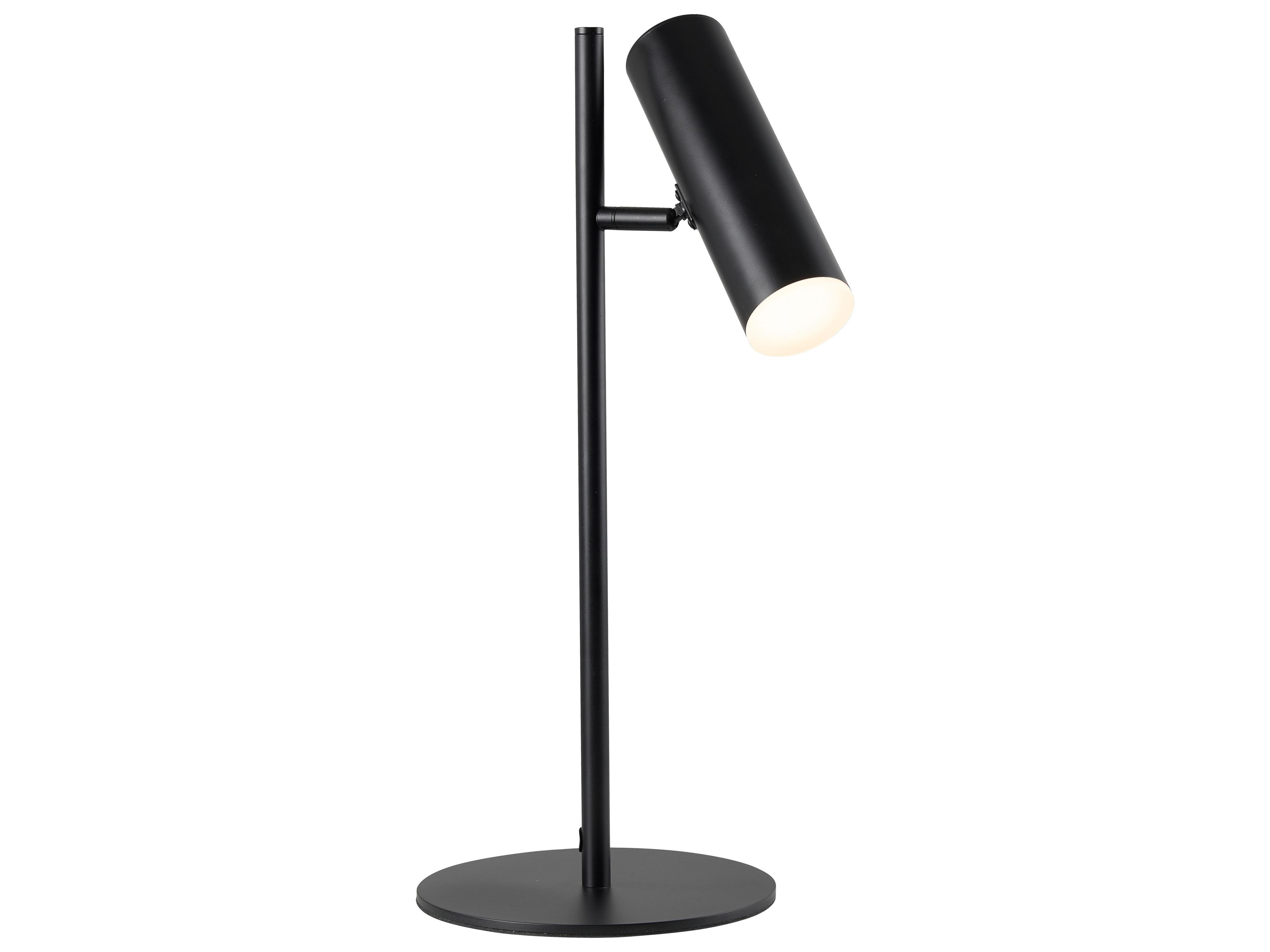 Dainolite Constance Matte Black Frosted Acrylic Table Lamp