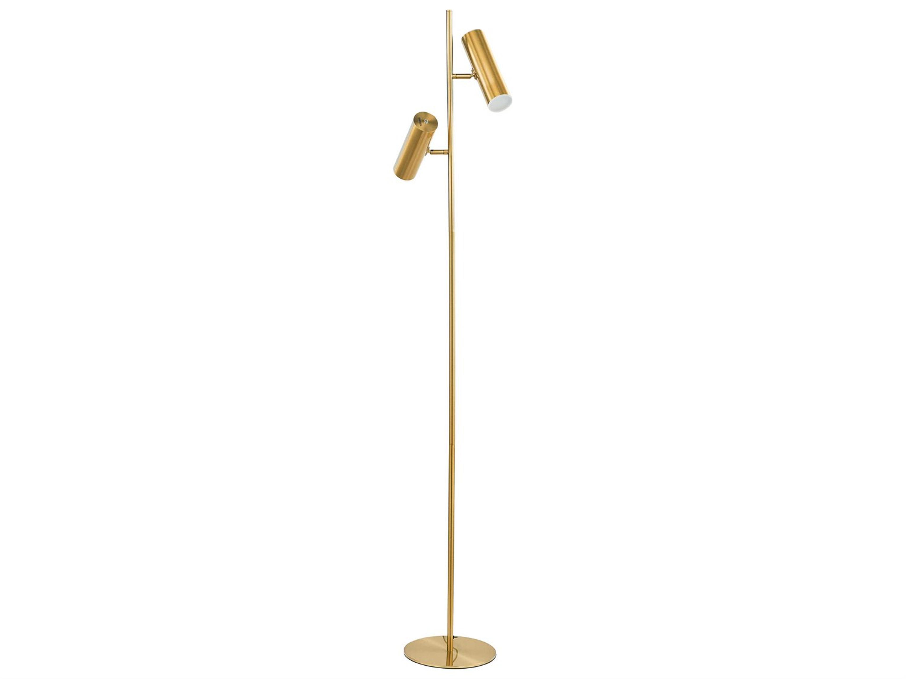 Dainolite Constance Aged Brass Frosted Acrylic Floor Lamp