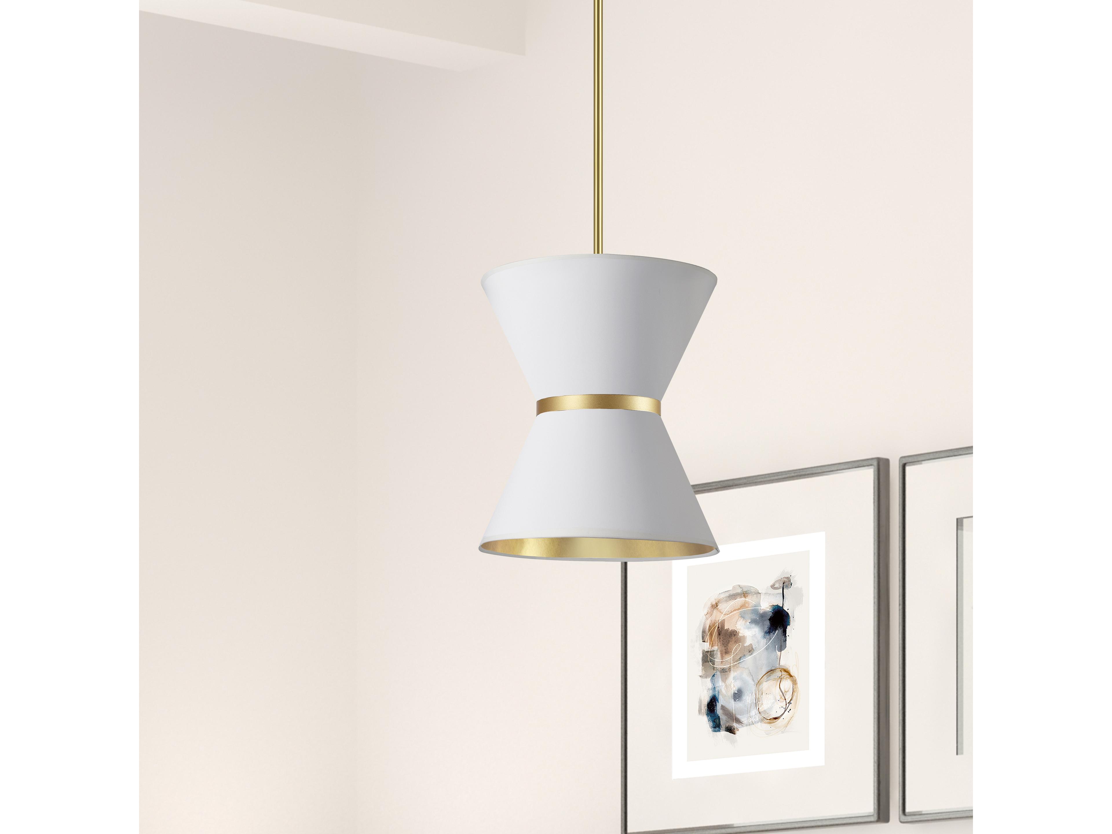 Dainolite Caterine 1-Light Aged Brass Mini Pendant