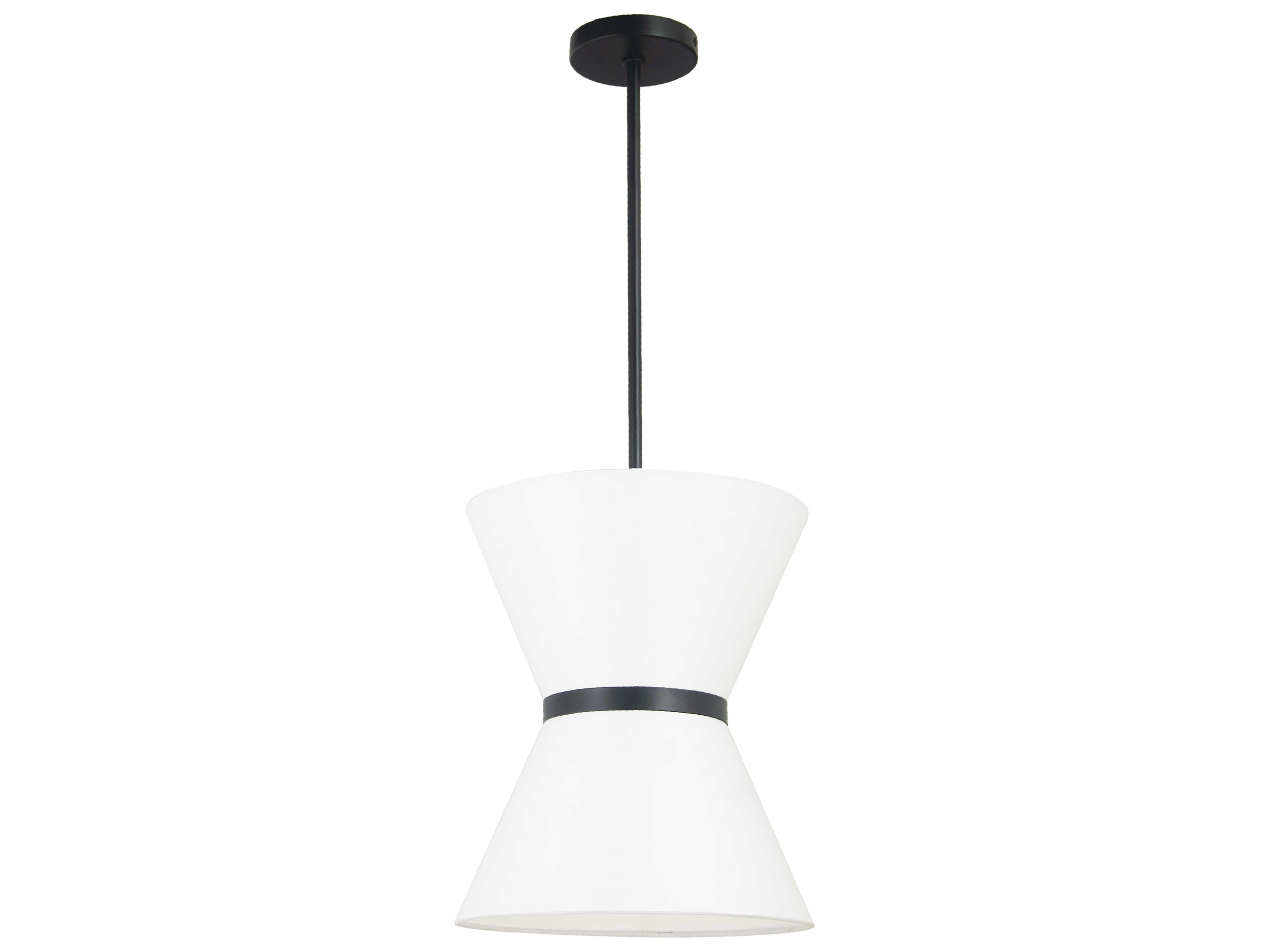 Caterine 1-Light Matte Black White Mini Pendant