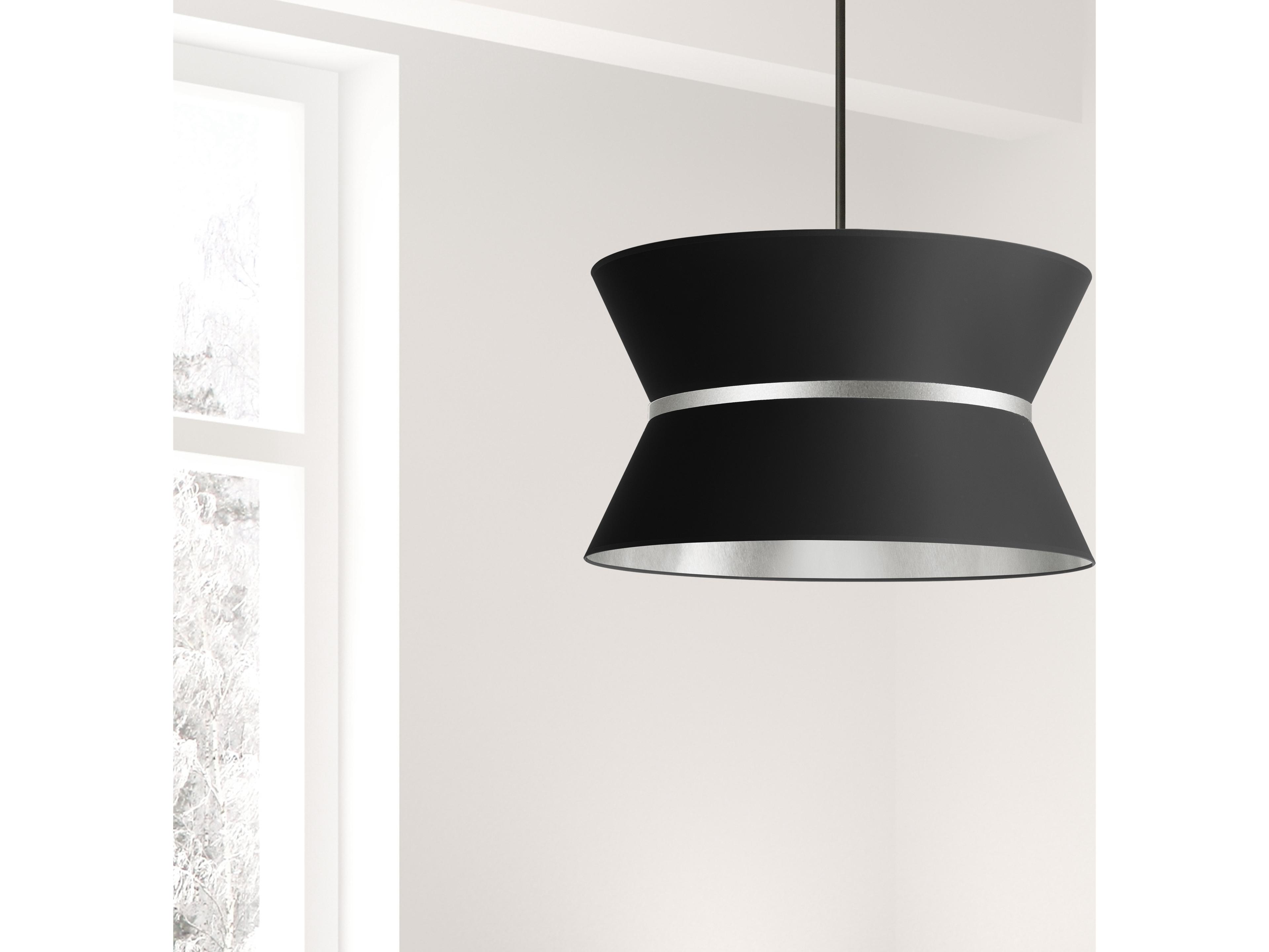 Dainolite Caterine 4-Light Matte Black Silver Pendant