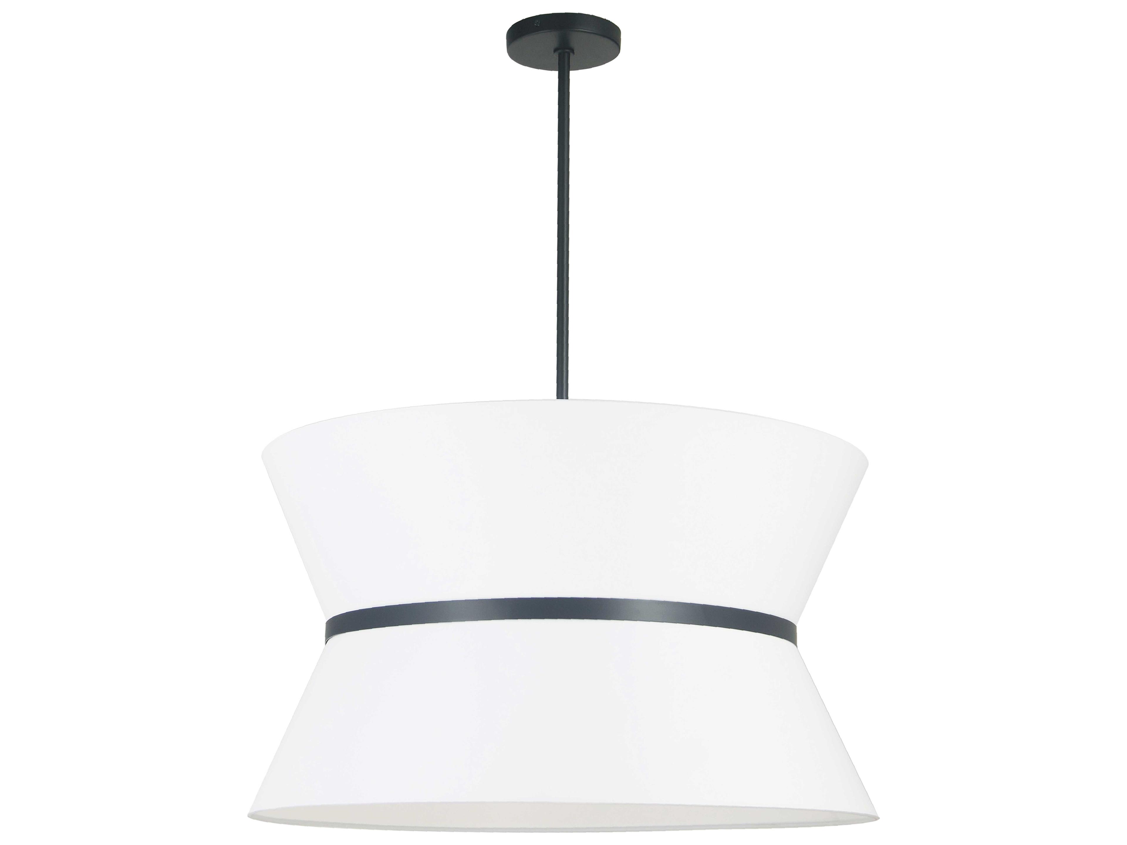 Caterine 4-Light Matte Black White Pendant