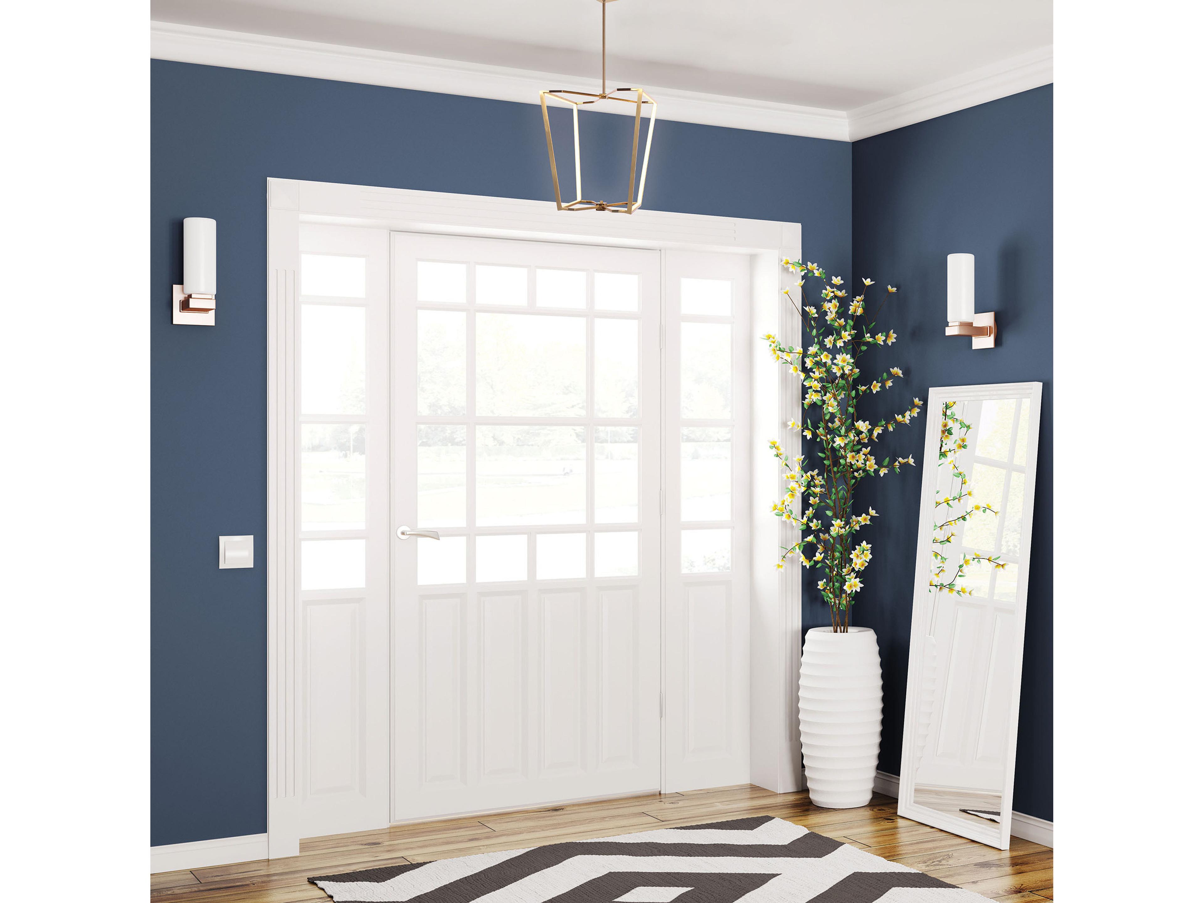 Dainolite Curant 1-Light Aged Brass White Geometric Chandelier