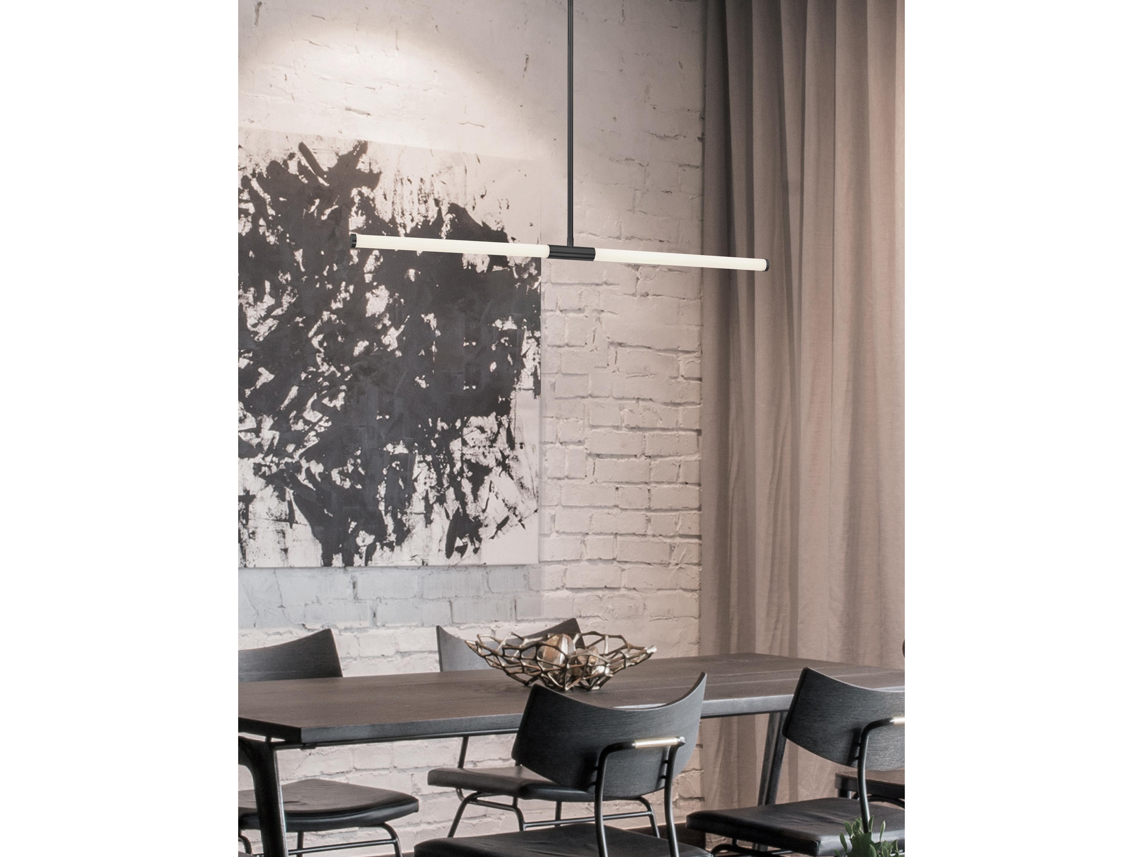 Dainolite Corvette 1-Light Matte Black Linear Island Pendant