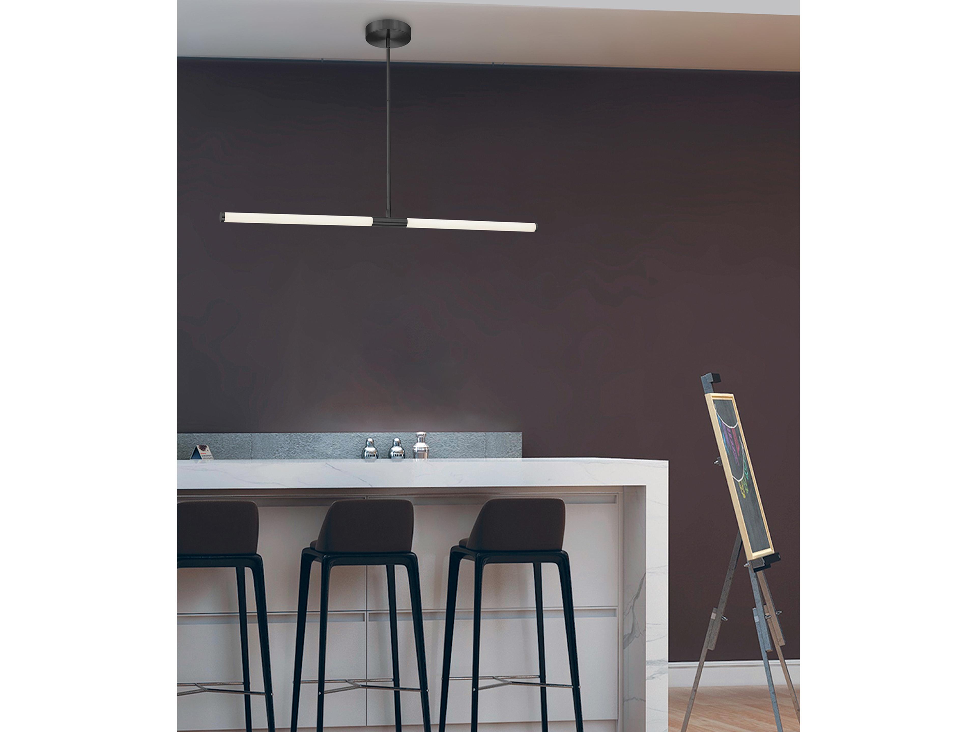 Dainolite Corvette 1-Light Matte Black Linear Island Pendant