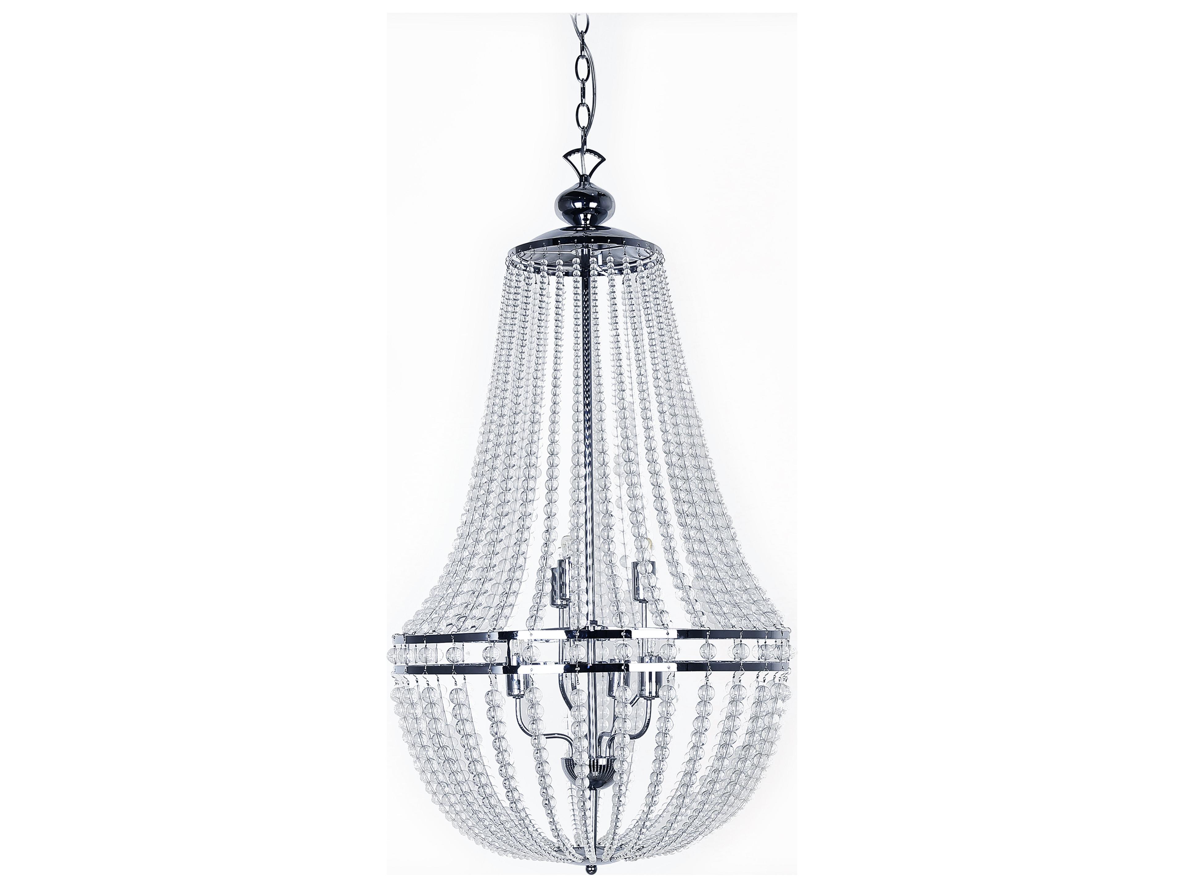 Dawson 6-Light Polished Chrome Empire Chandelier