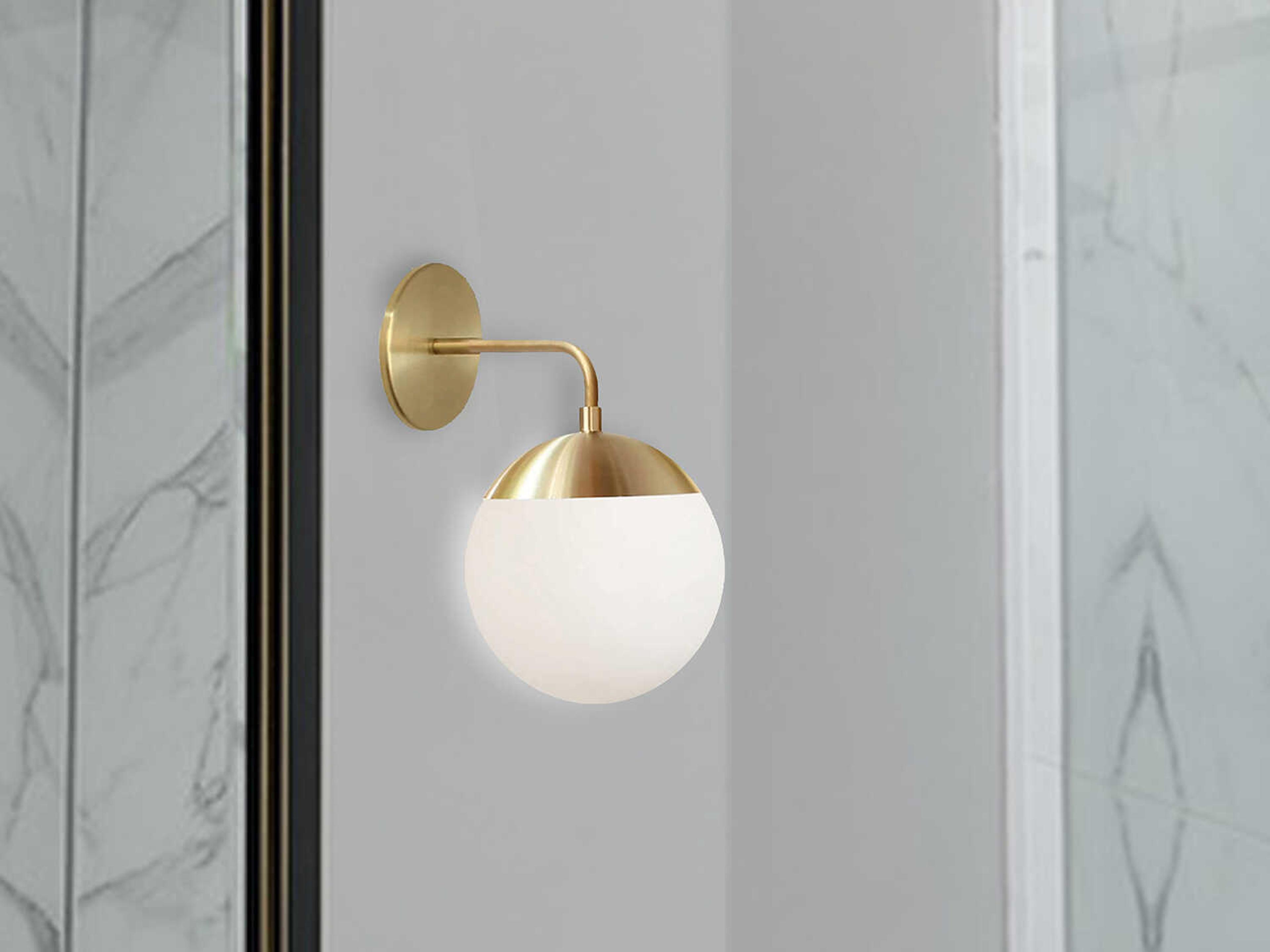Dainolite Dayana 1-Light Aged Brass Wall Sconce