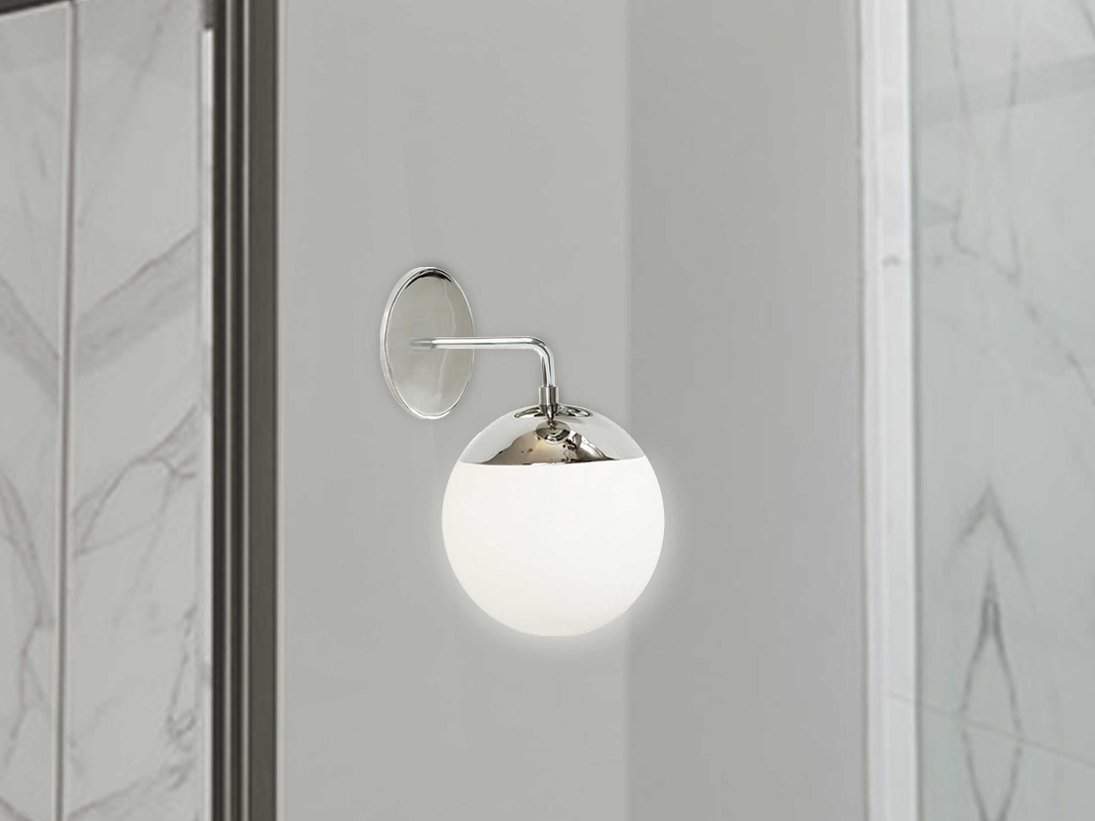 Dainolite Dayana 1-Light Polished Chrome Wall Sconce